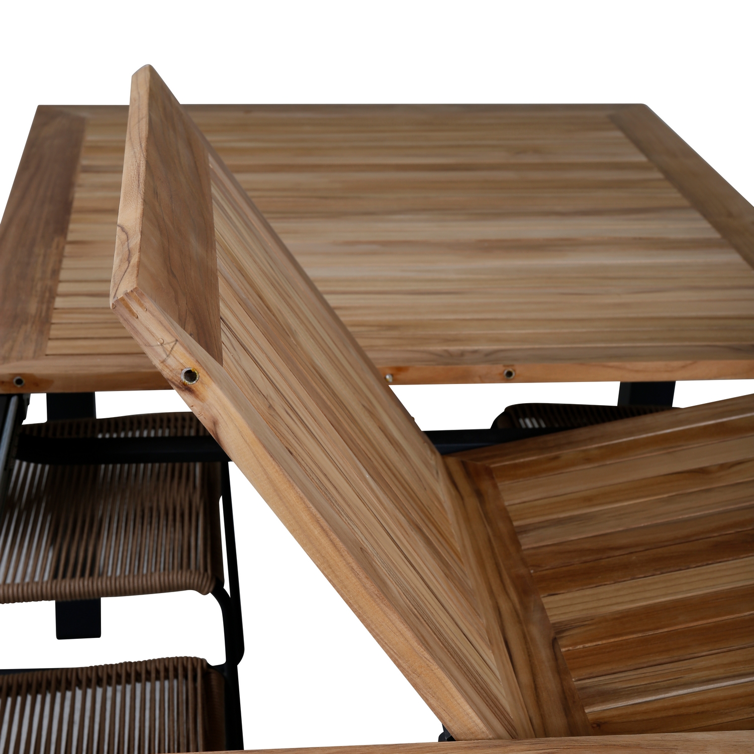 Spisegruppe Venture Home Perla 224 med 6 Leon Stablebare Spisestoler