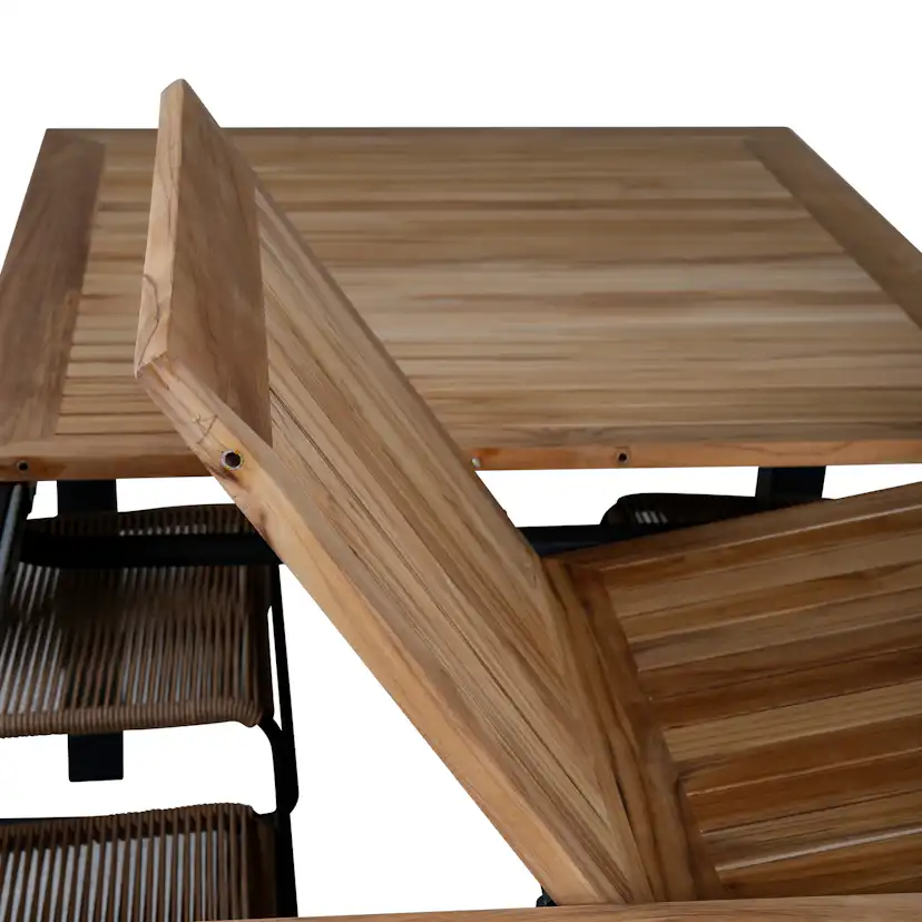 Spisegruppe Venture Home Perla 224 med 6 Leon Stablebare Spisestoler