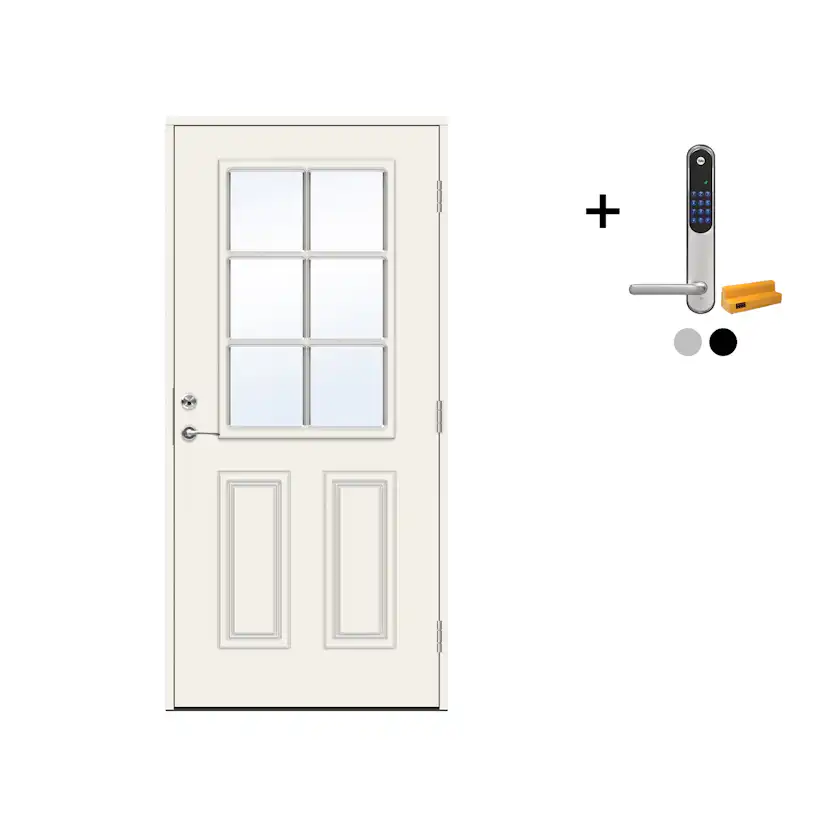 Ytterdør Swedoor Advance-Line Classic Monteverdi med Yale Doorman Classic Home