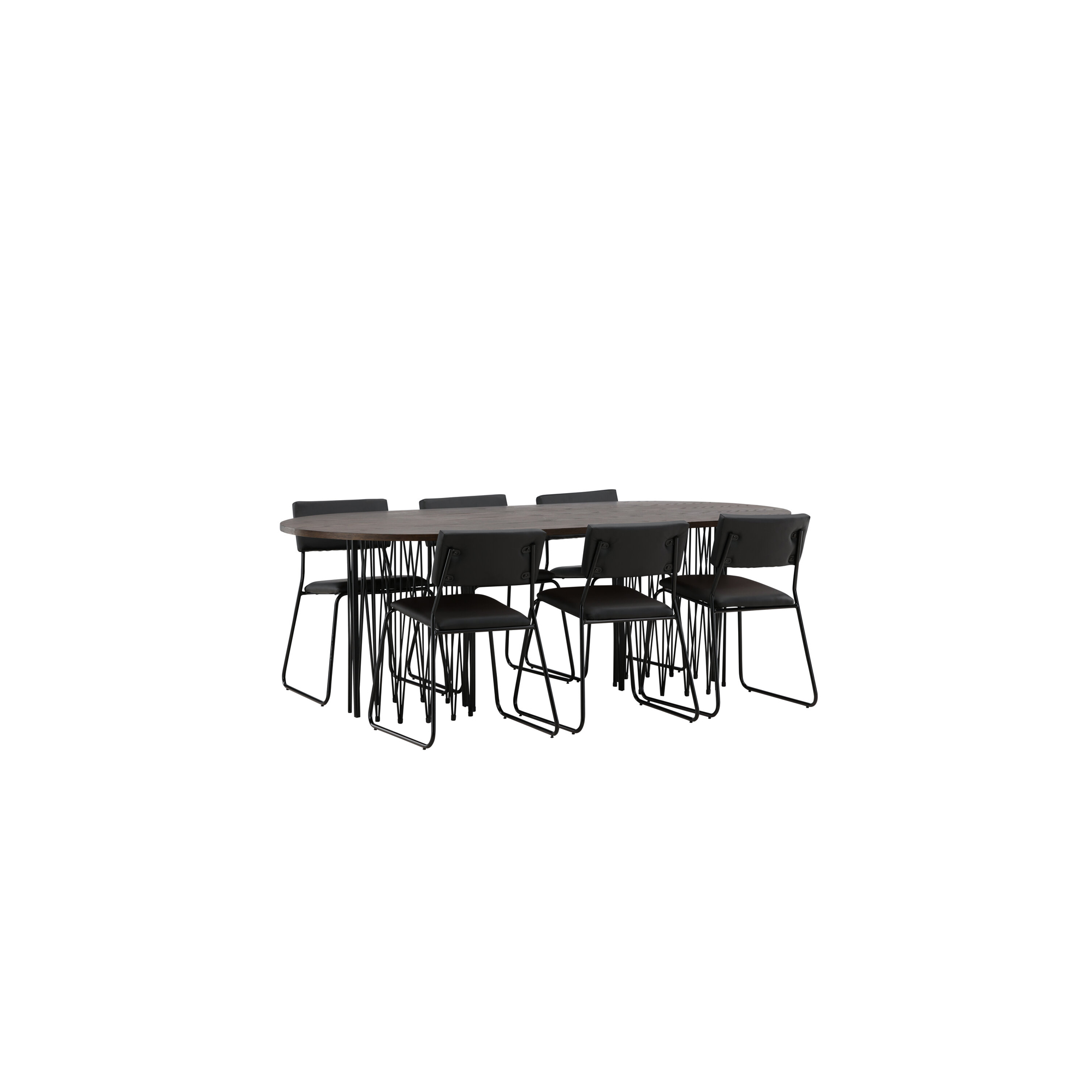 Spisegruppe furniture/fashion Stone med 6 Kenth Stoler