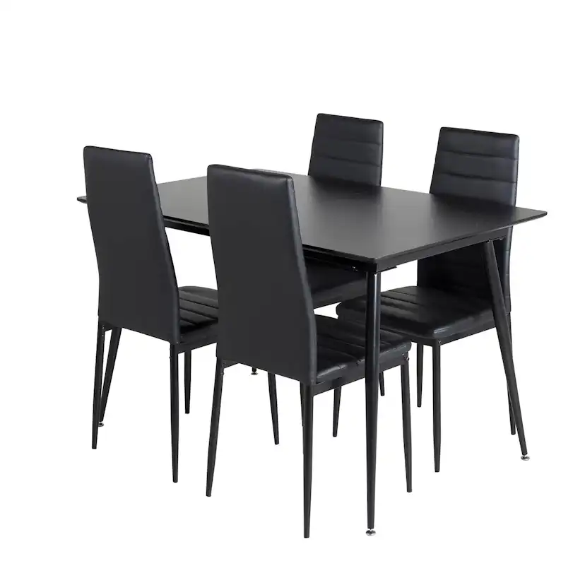 Spisegruppe Venture Home Silvia med Innleggsplate og 4 Sly Stoler