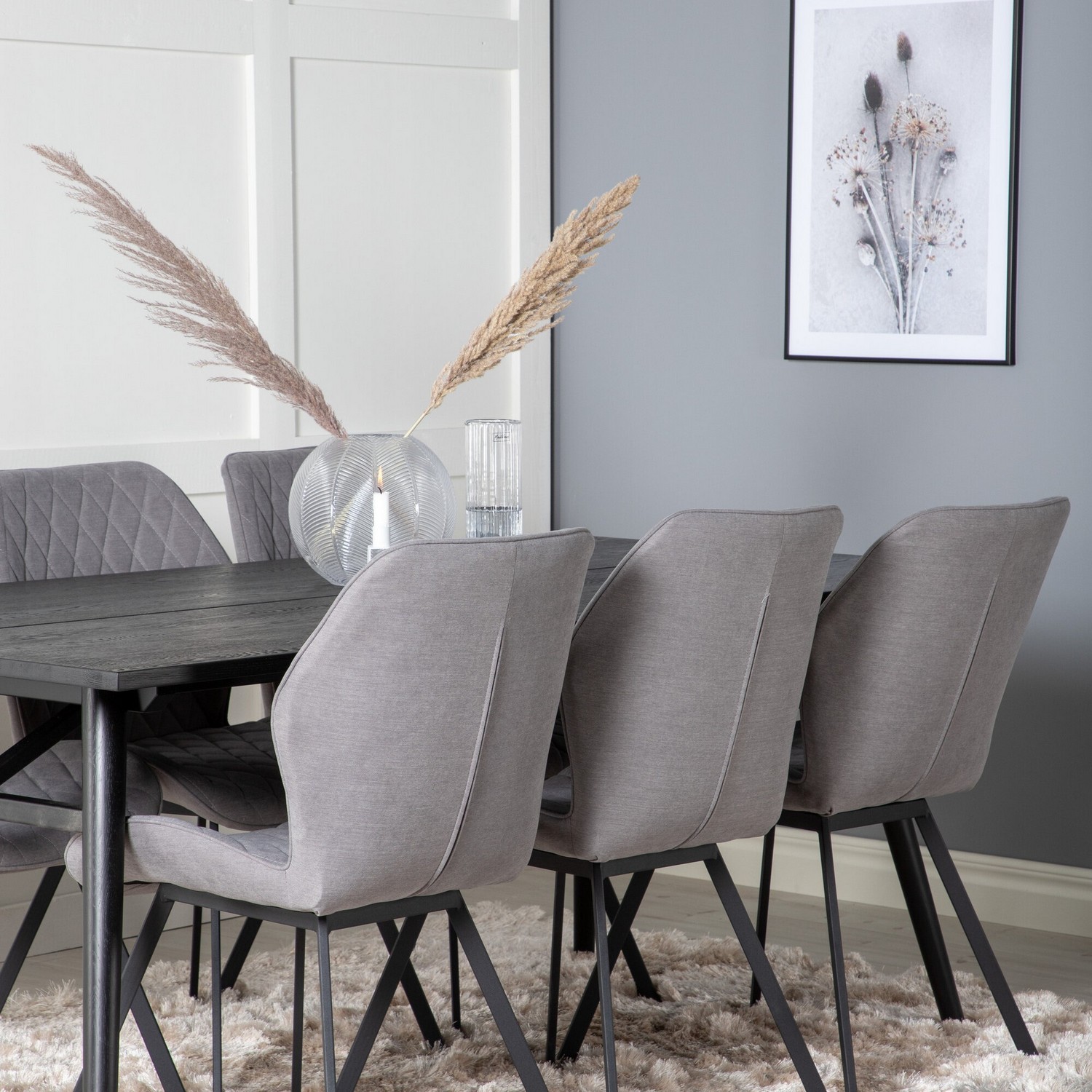 Spisegruppe Venture Home Salt med 6 Geneva Stoler