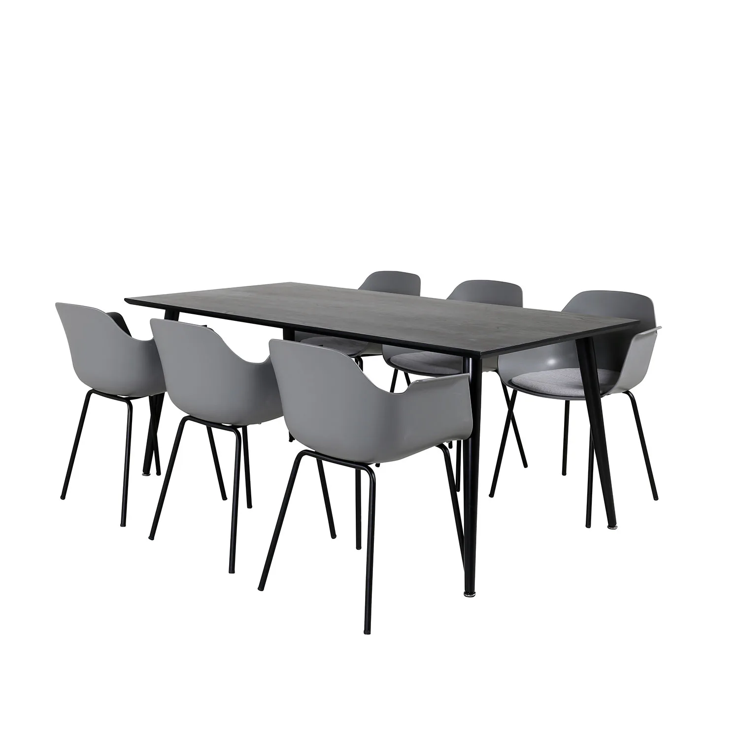 Spisegruppe Venture Home Dipp med 6 Comfort Plastic Stoler