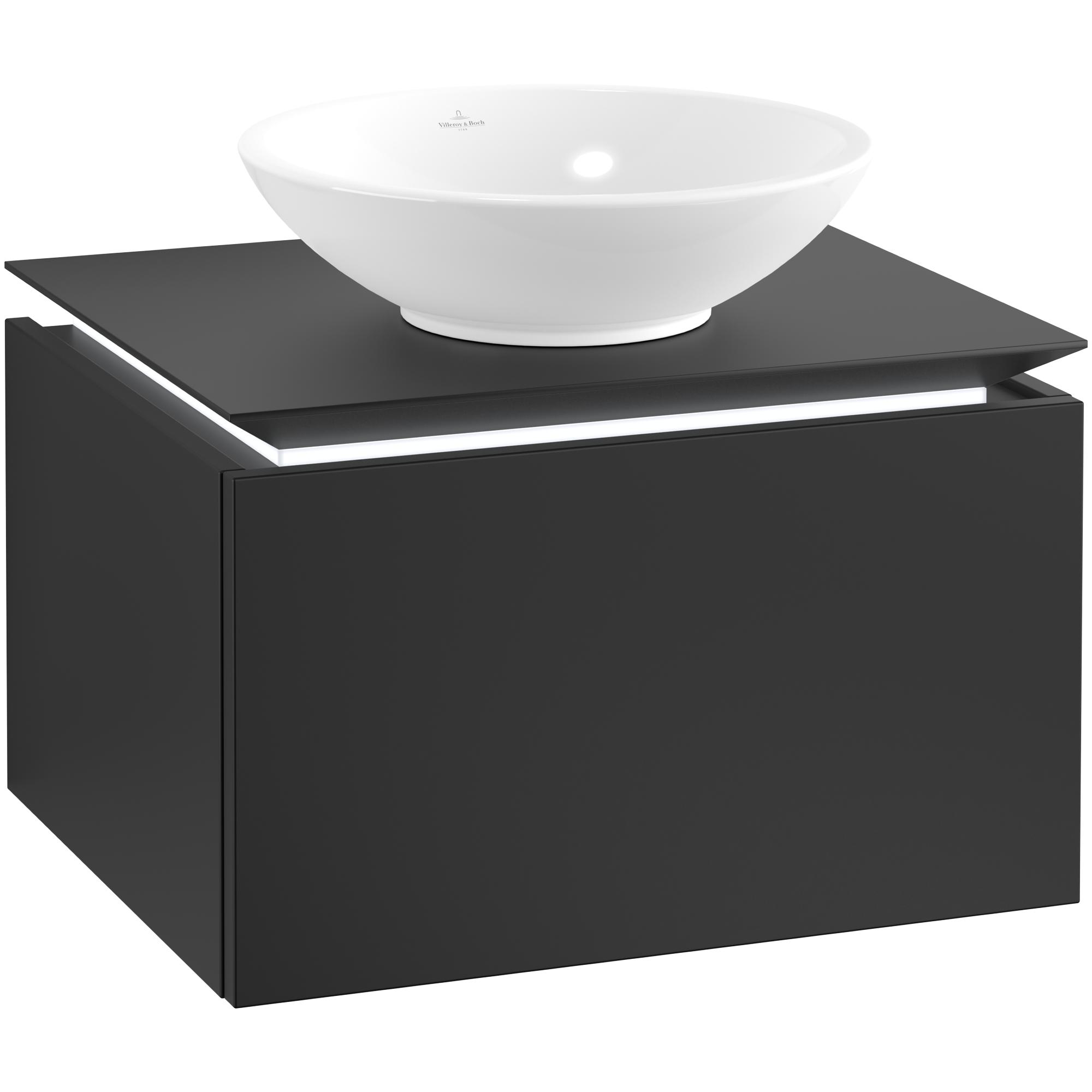 Tvättställsskåp Villeroy & Boch Legato Kompakt 600 med 1 Låda för Ytmonterat Tvättställ