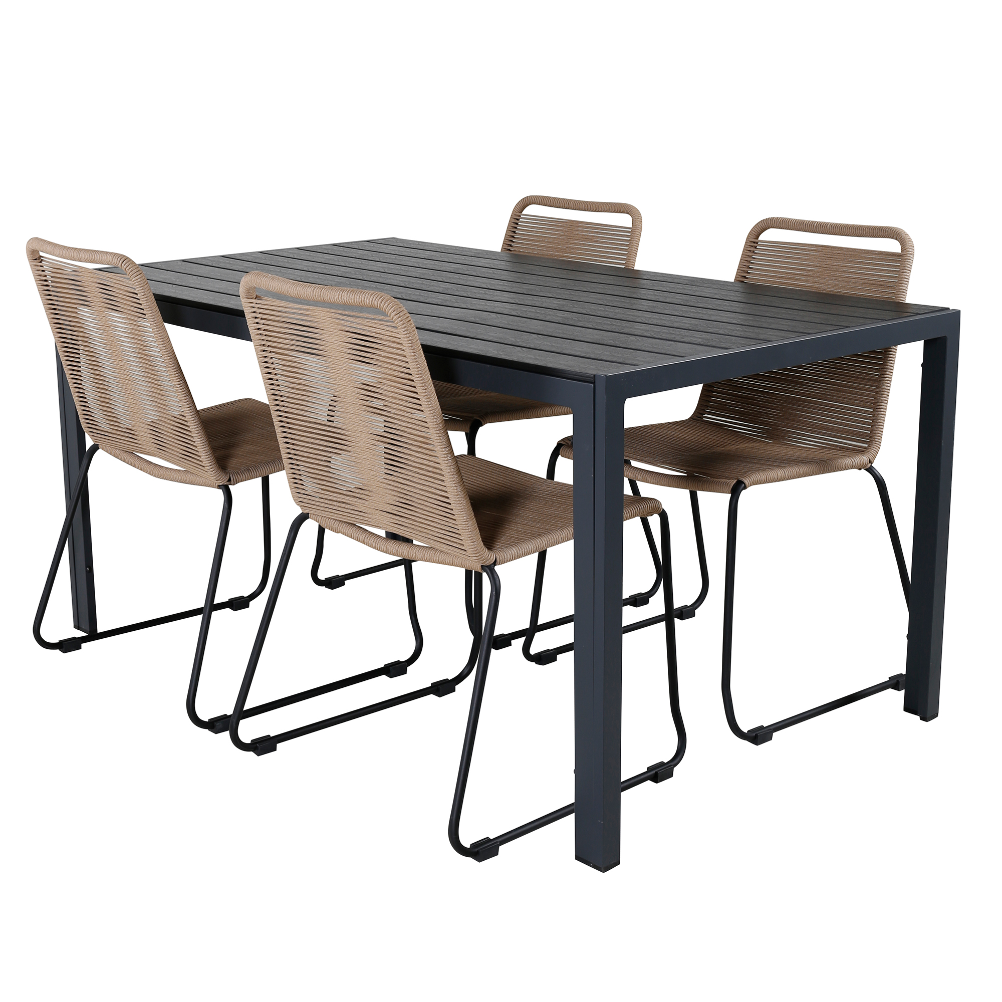 Spisegruppe Venture Home Bundy med 4 Levi Stoler