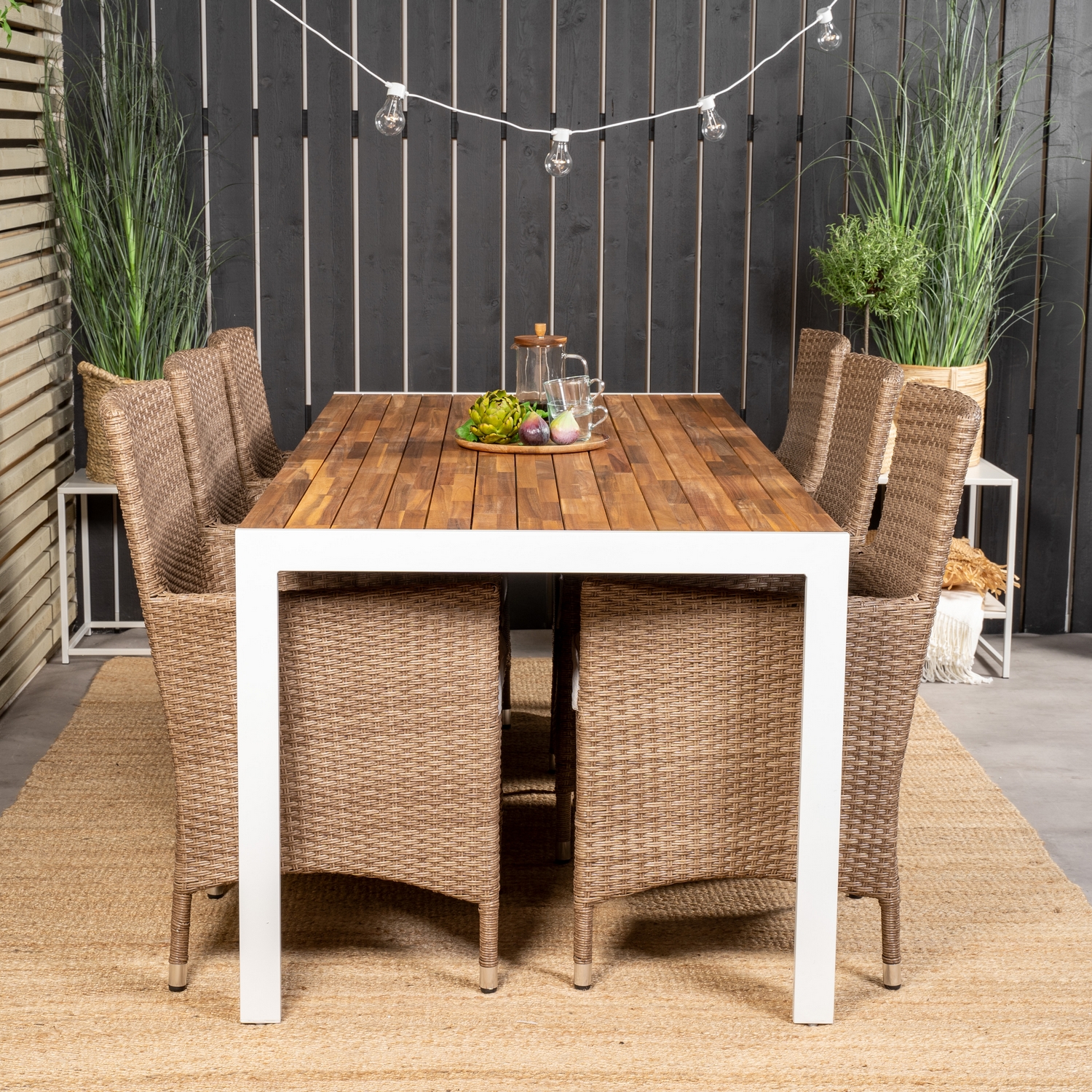 Spisegruppe Venture Home Bois med 6 Malin Stoler