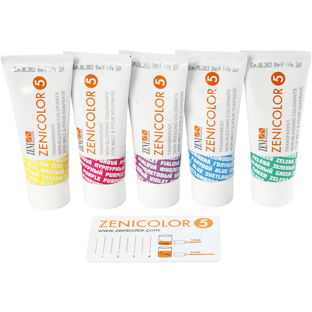 Såpefarge Creativ Company Ass Farger L  5X80 cm 5X30 g/1 Pk