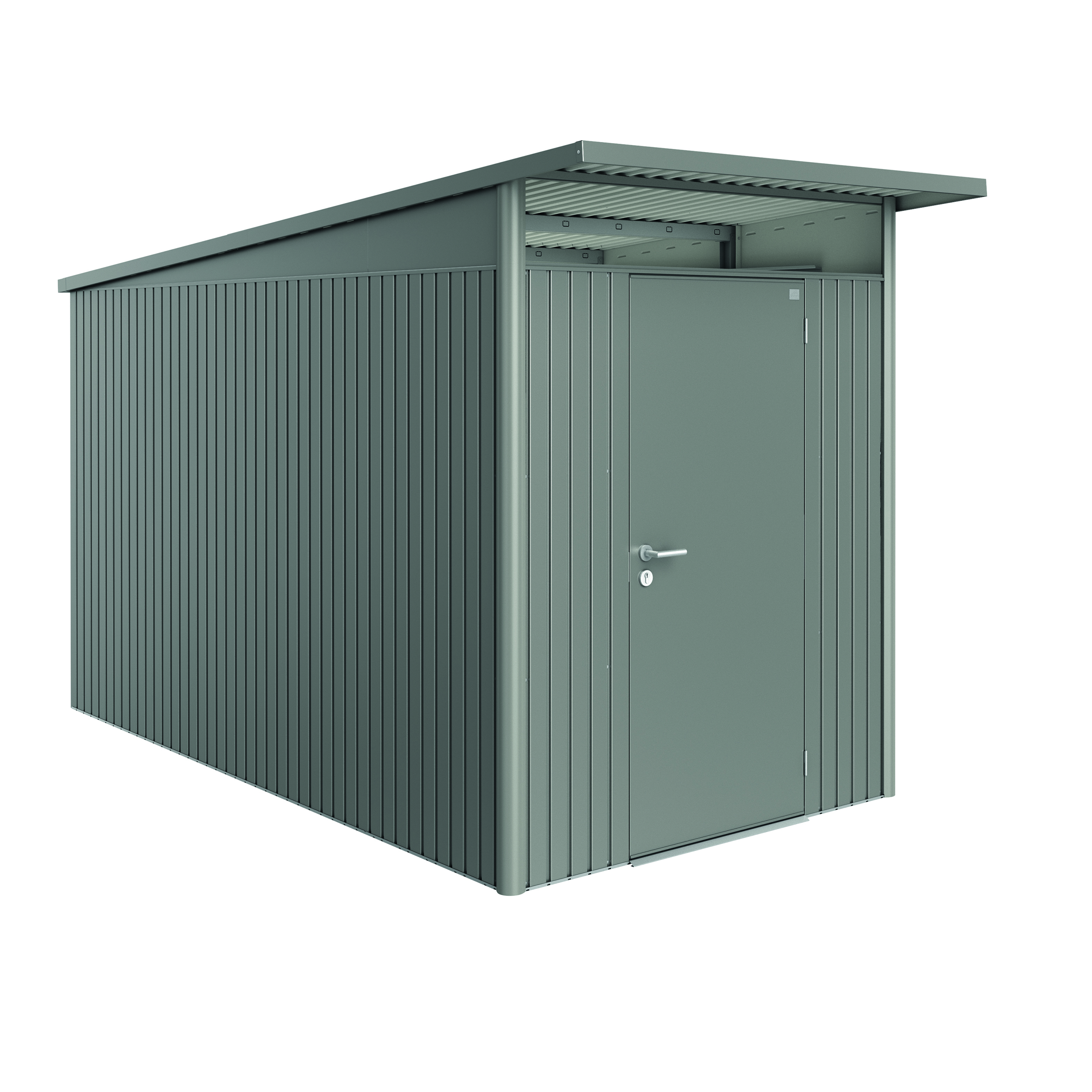 Garden shed AvantGarde size A4 metallic quartz grey with sta Kvartsgrå Metallic