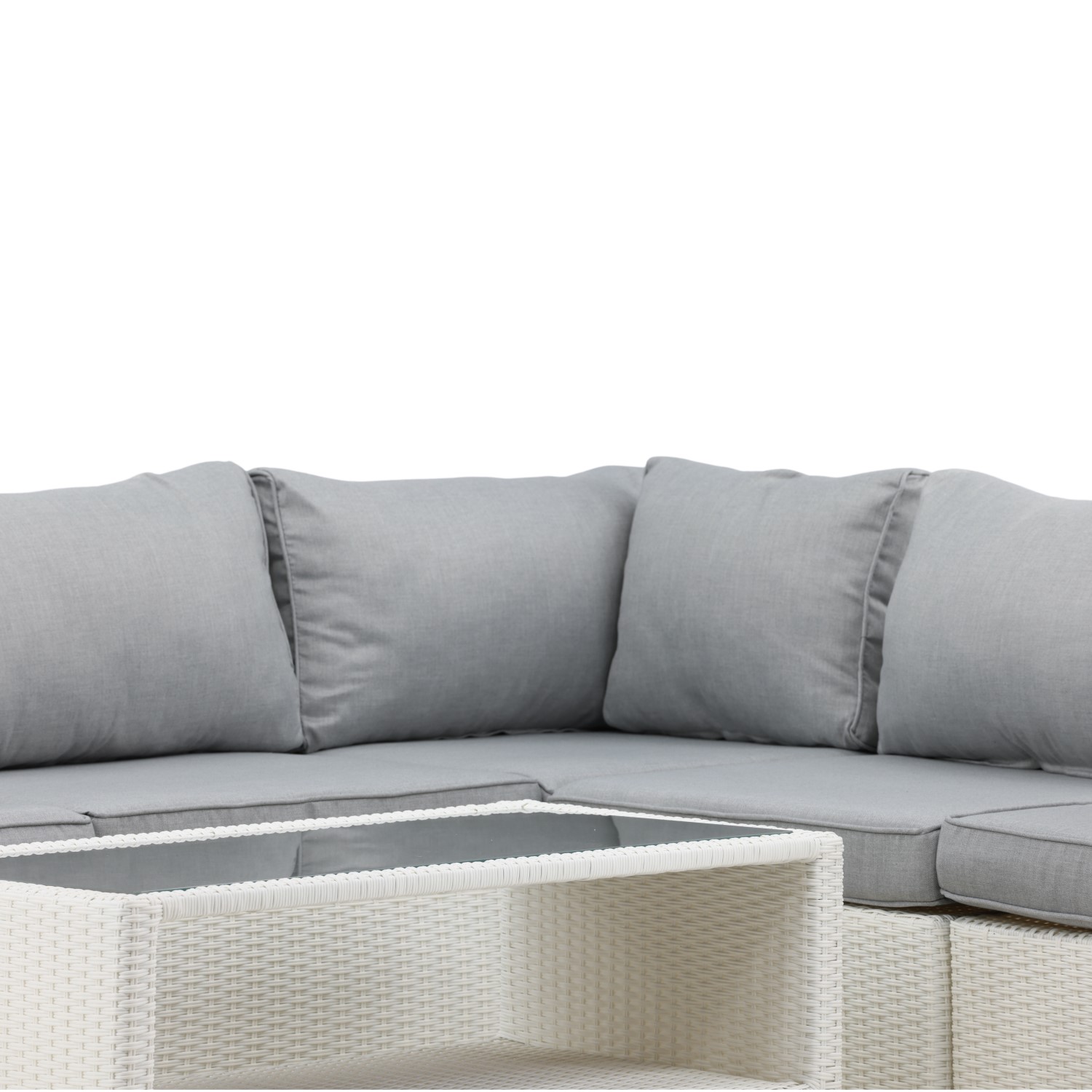 Amazon Modulsoffa 3+2+1 - Vit / grå dyna Hvit