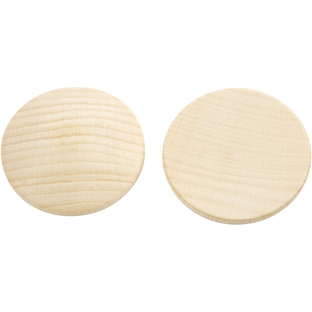 Treknapper Creativ Company Dia 40 mm Tykkelse 6 mm 10 stk/1 Pk