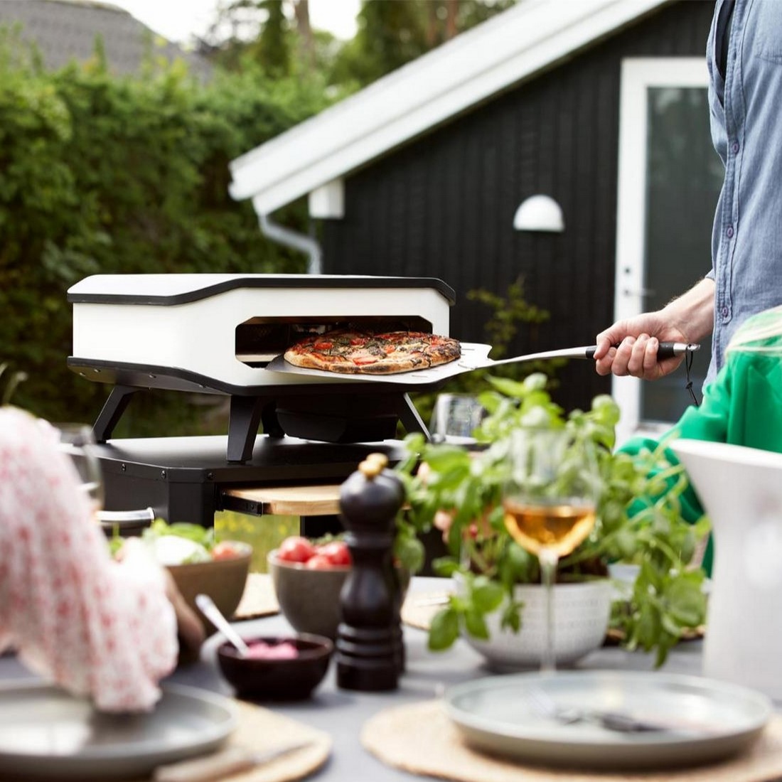 El-pizzaovn Cozze 13 tommer med Pizzastein og Frontdør