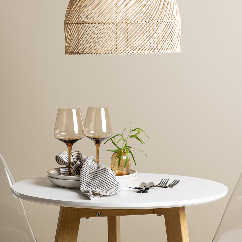 Spisegruppe Venture Home Leonora Ø65 cm med 2 stk Edvin Stoler