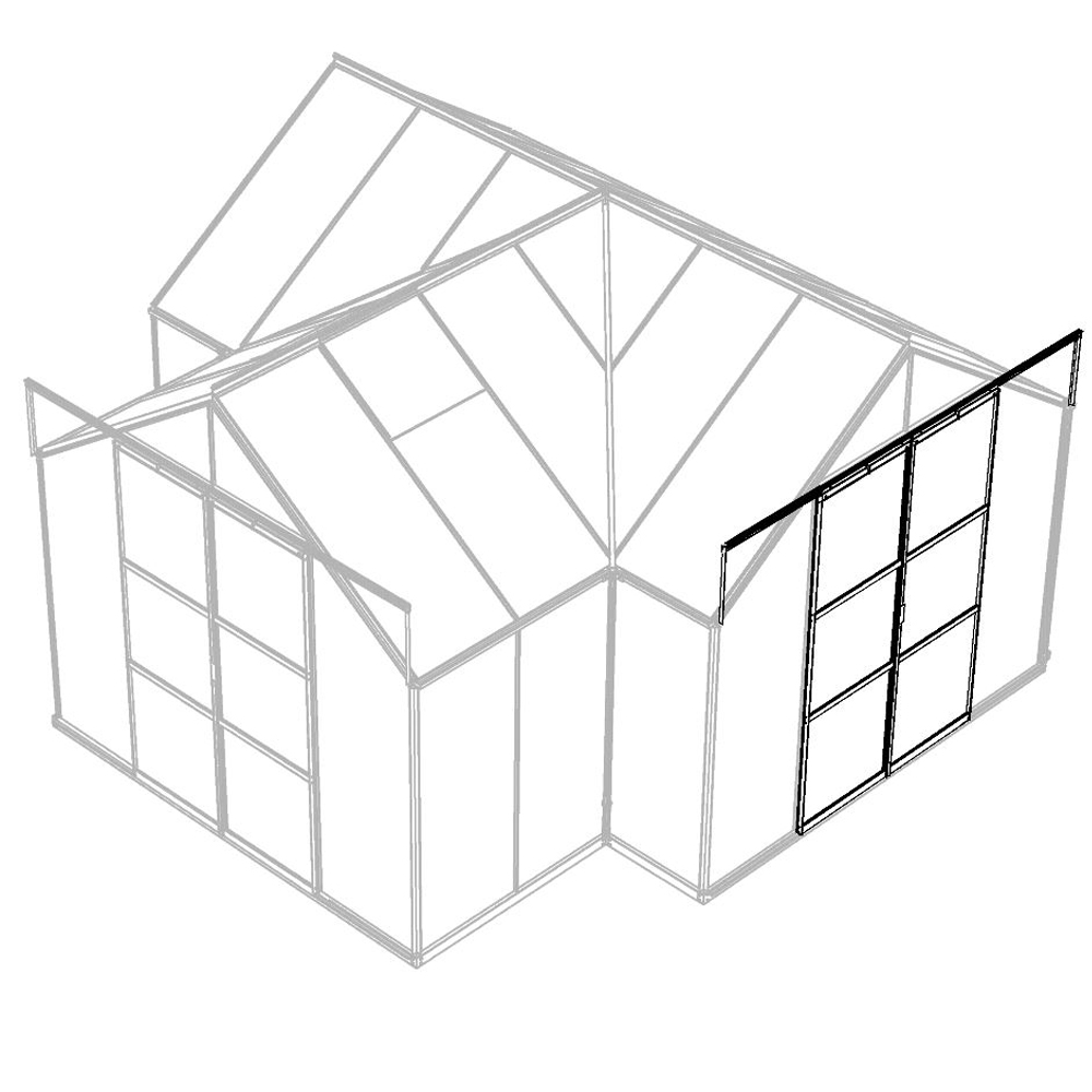 Dobbeldører Vitavia Sett til Drivhus Sirius/Uranus Sort