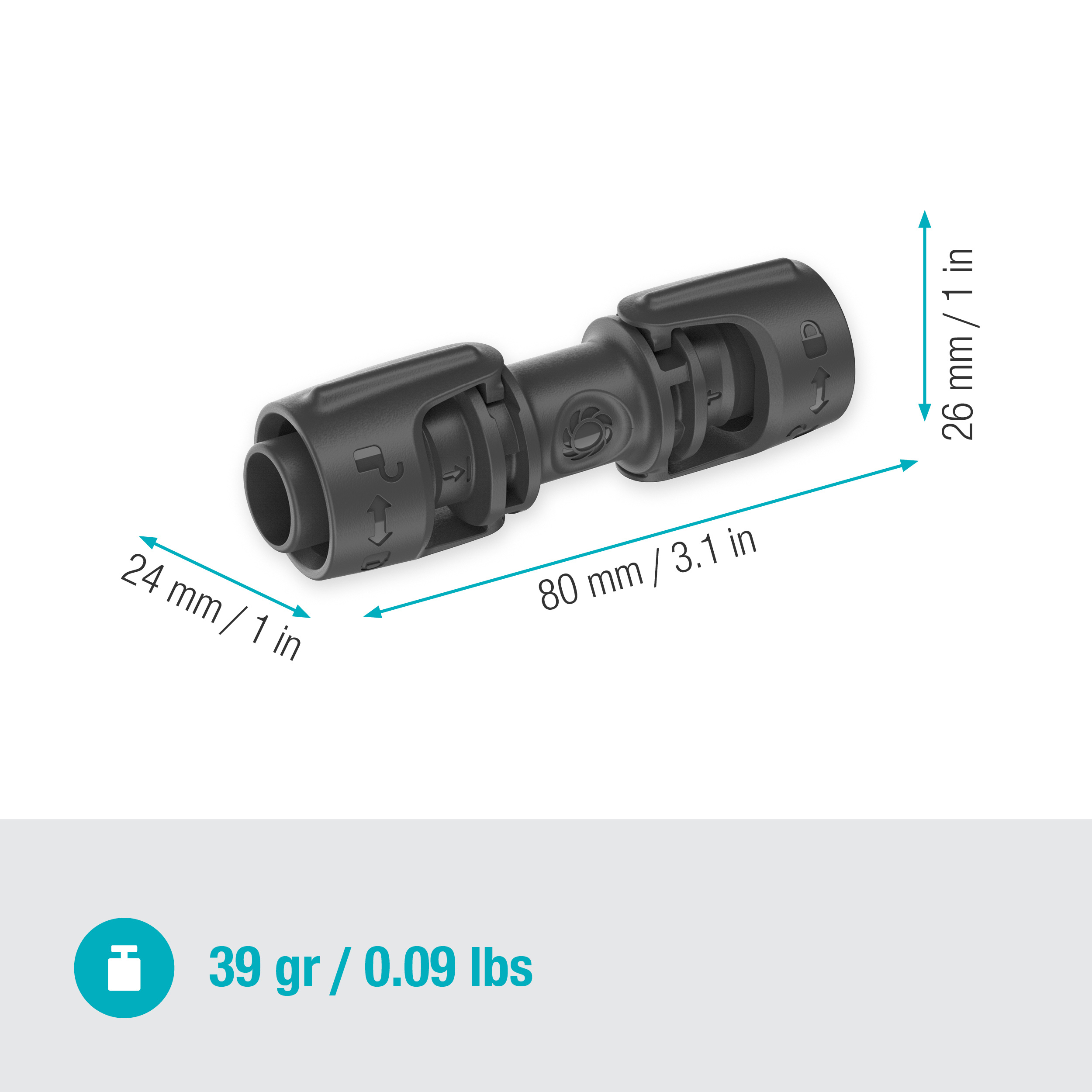 Skjøtekobling Gardena Micro-Drip 13 mm