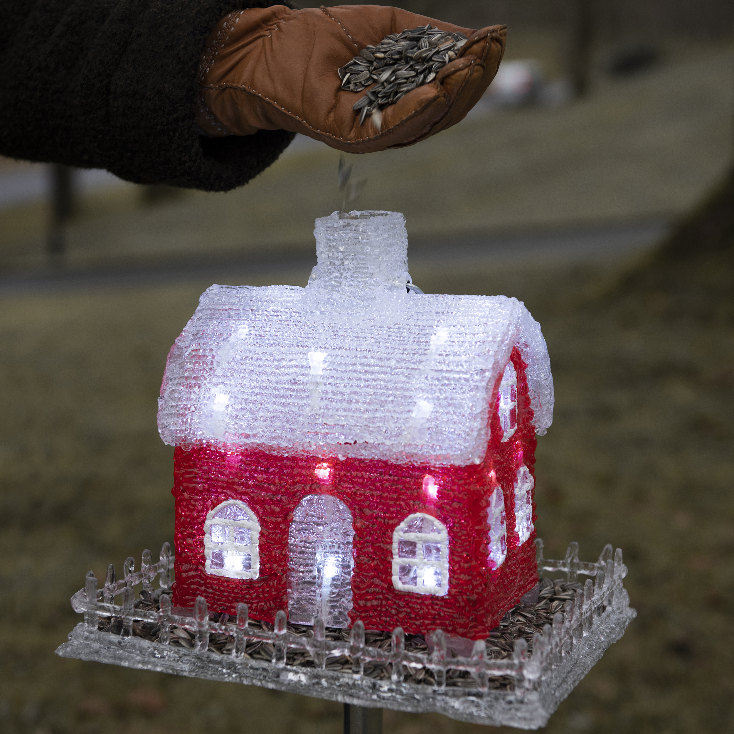 Dekorasjonsbelysning Gnosjö Konstsmide Fuglebrett Akryl 32L LED