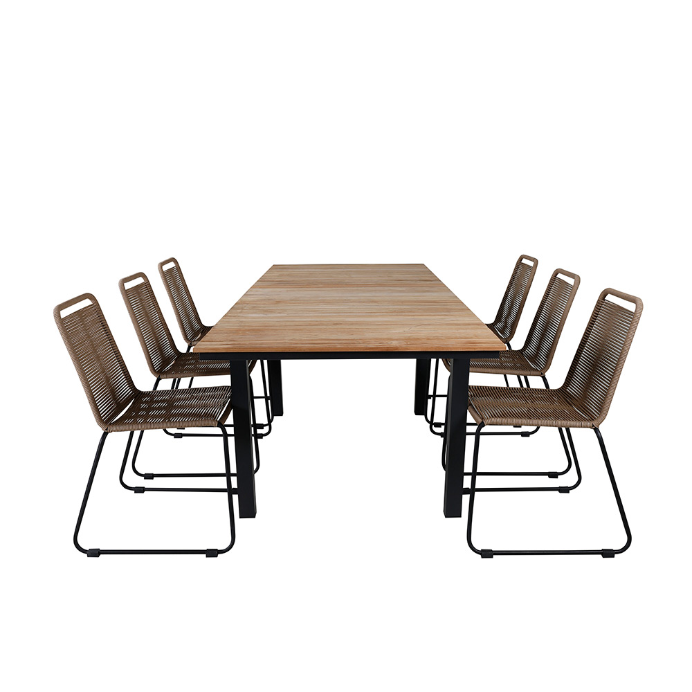 Spisegruppe Venture Home Mendi med 6 Levi Stoler