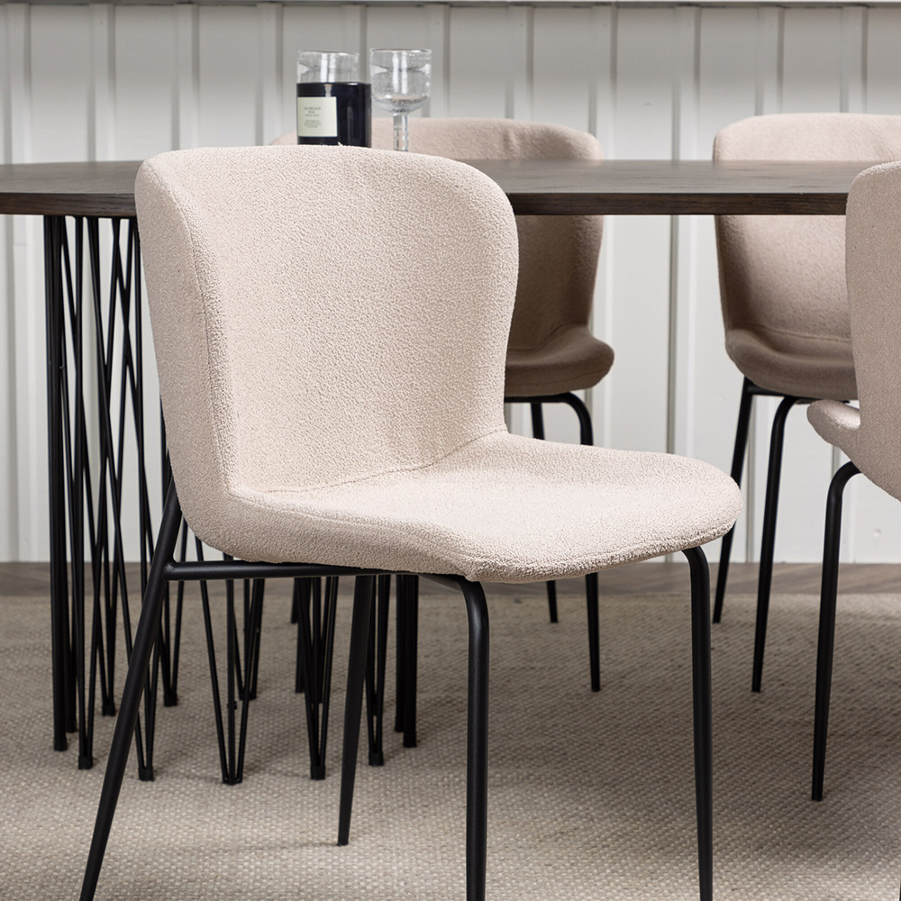 Spisegruppe Venture Home Stone med 4 Modesto Stoler