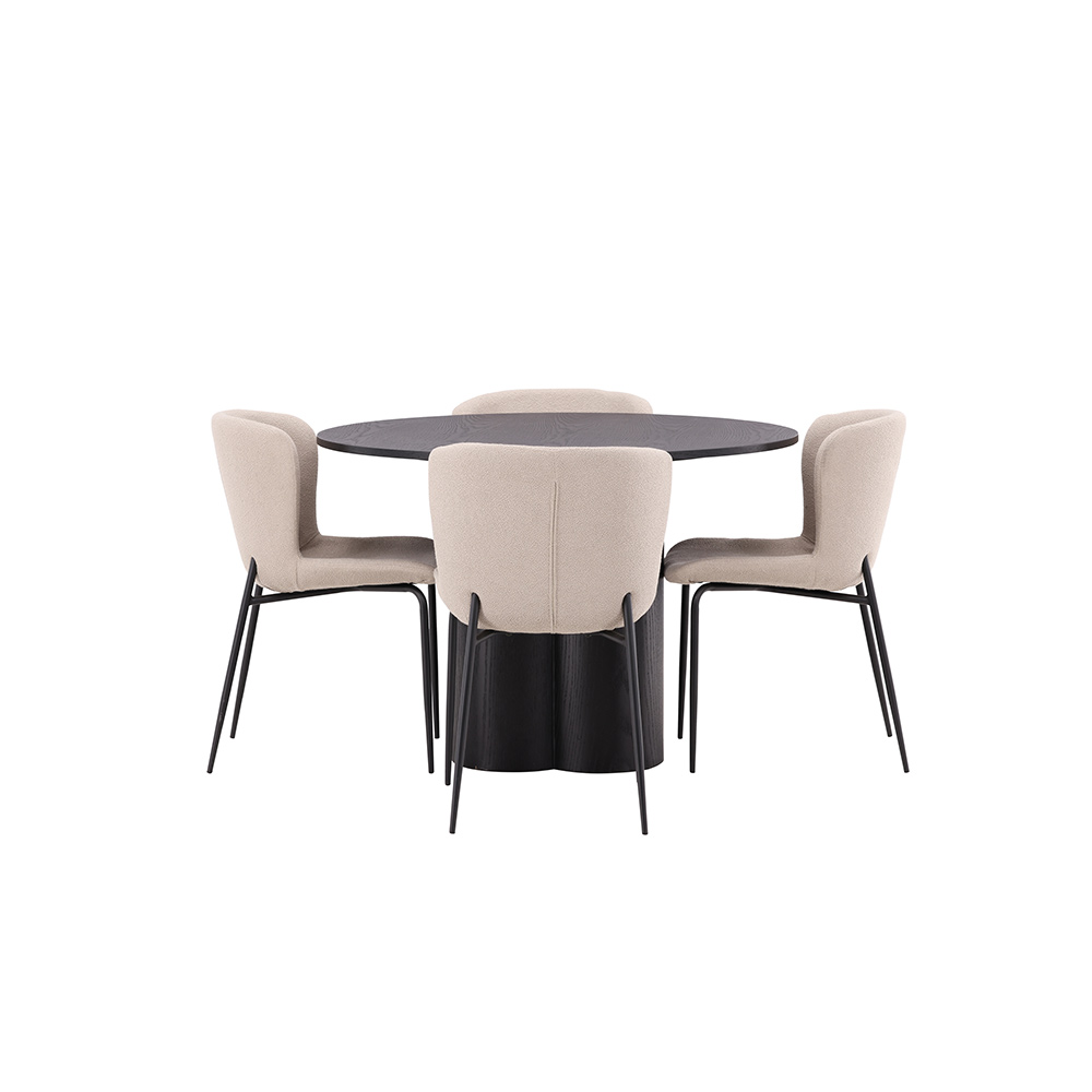 Spisegruppe Venture Home Olivia med 4 Modesto Stoler