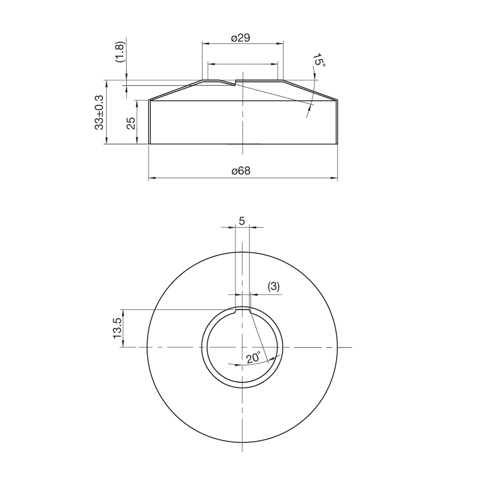 Dekkbrikke Scandtap Steel Pleasure Cover 33 mm á 2 stk