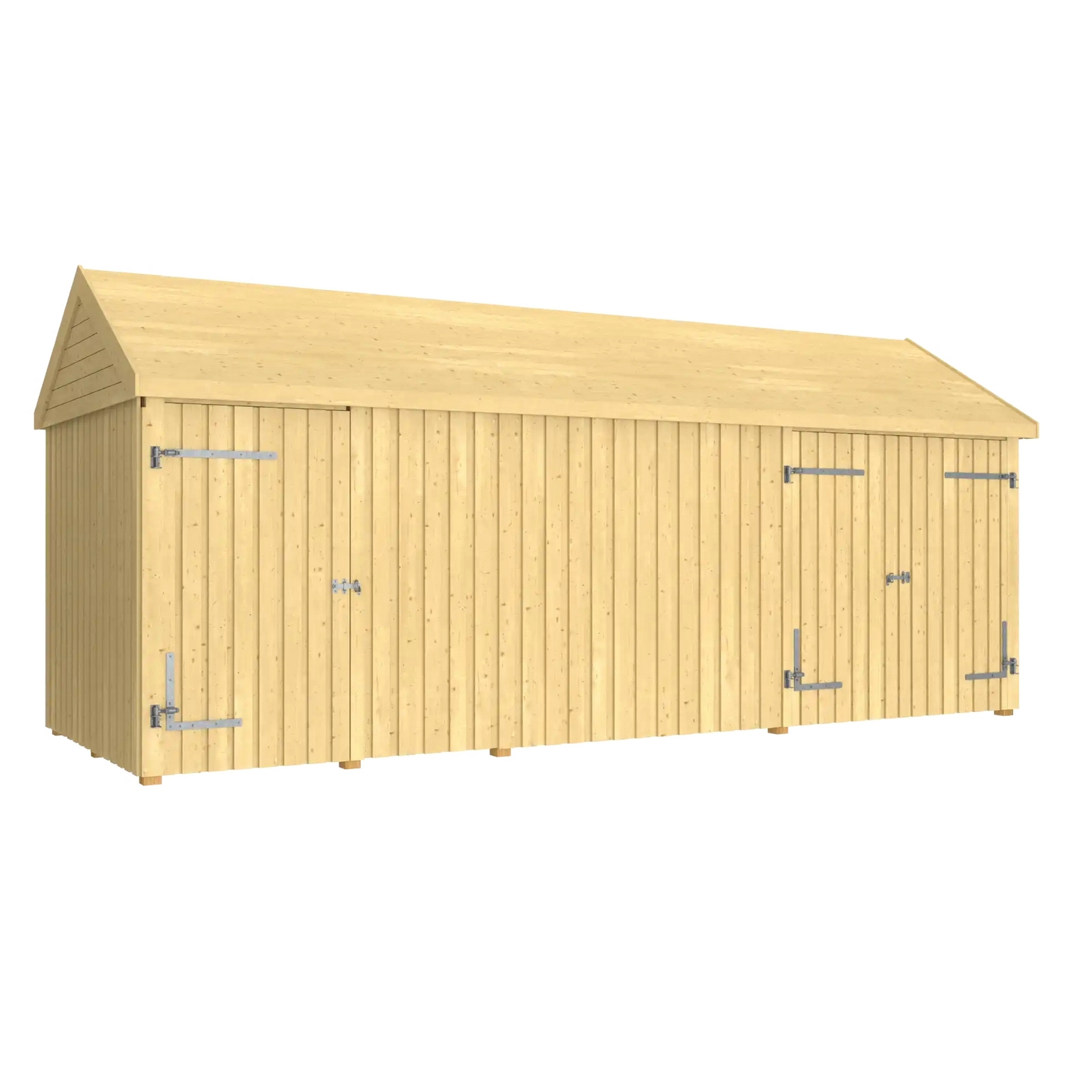 Utebod PLUS Classic Multi Hagehus 3 Moduler Enkel/Dobbeldør Lukket 14,5m2
