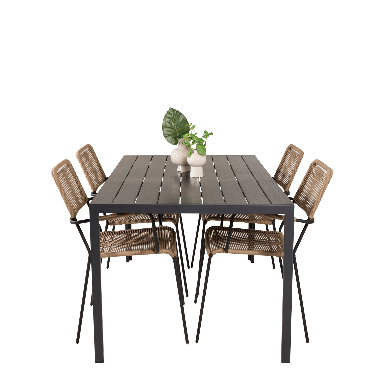 Spisegruppe Venture Home Bront 150 med 4 Leon Lenestoler