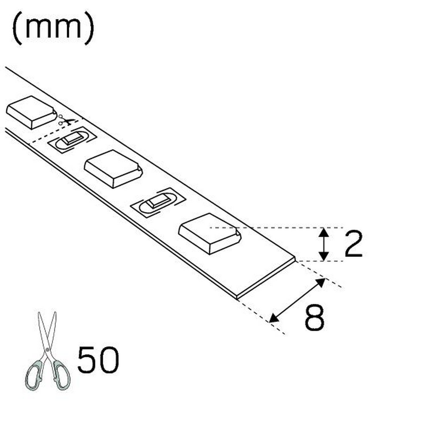 LED-Strip Hide-a-lite RX HDI 3000K Løpemeter