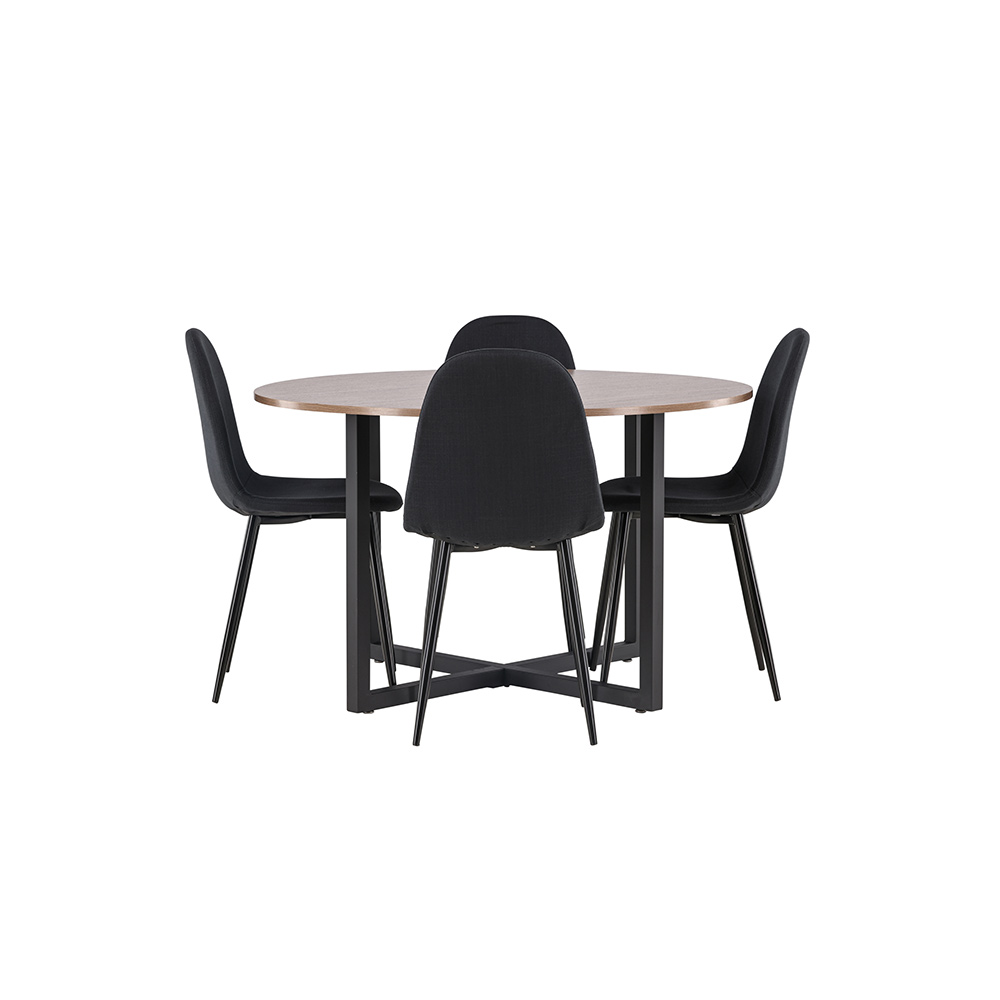 Spisegruppe Venture Home Durango Ø 120 cm med 4 Polar Stoler