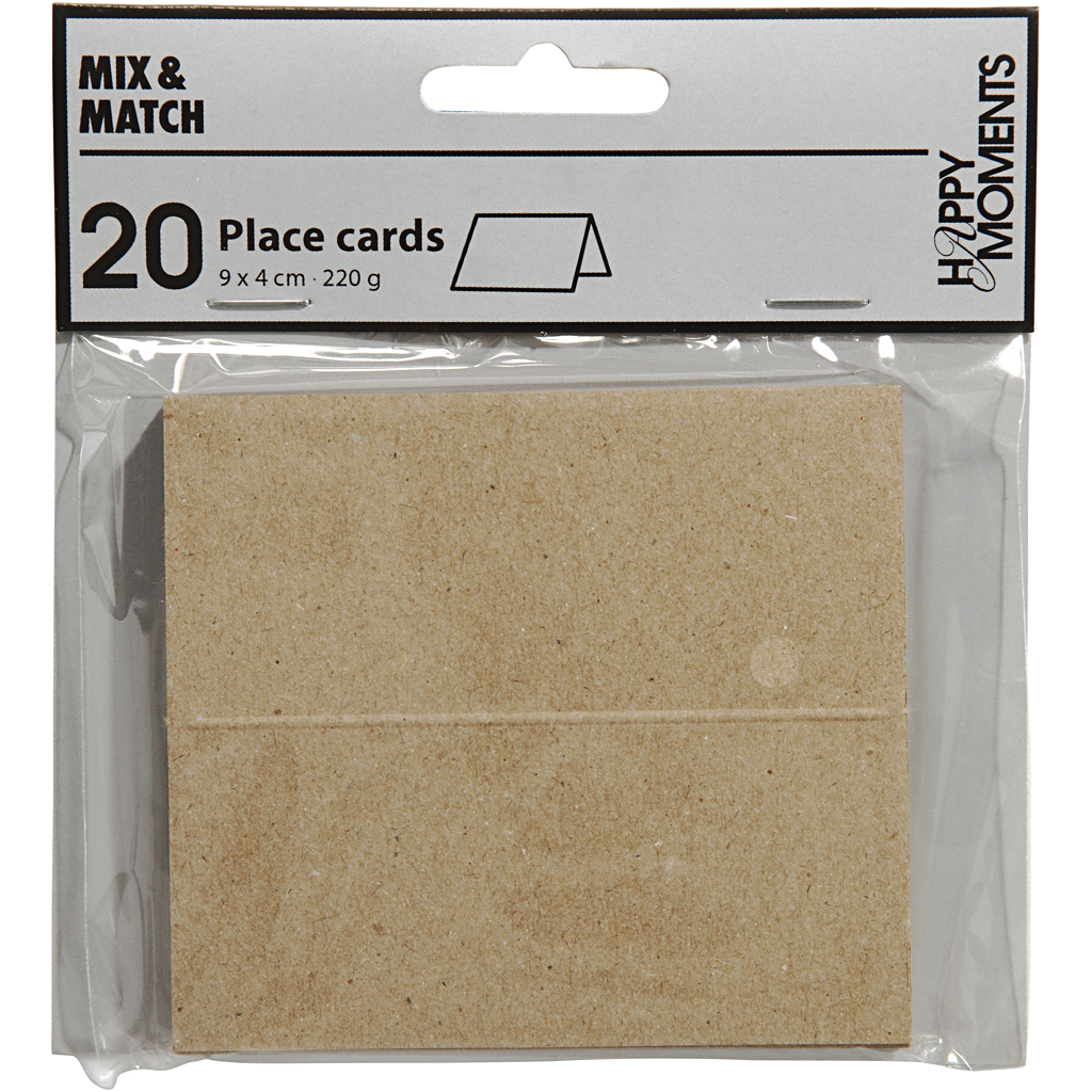 Bordkort Creativ Company Str 9x4 cm 20 stk/1 Pk
