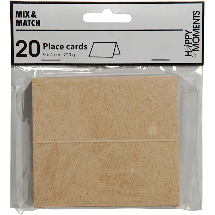 Bordkort Creativ Company Str 9x4 cm 20 stk/1 Pk
