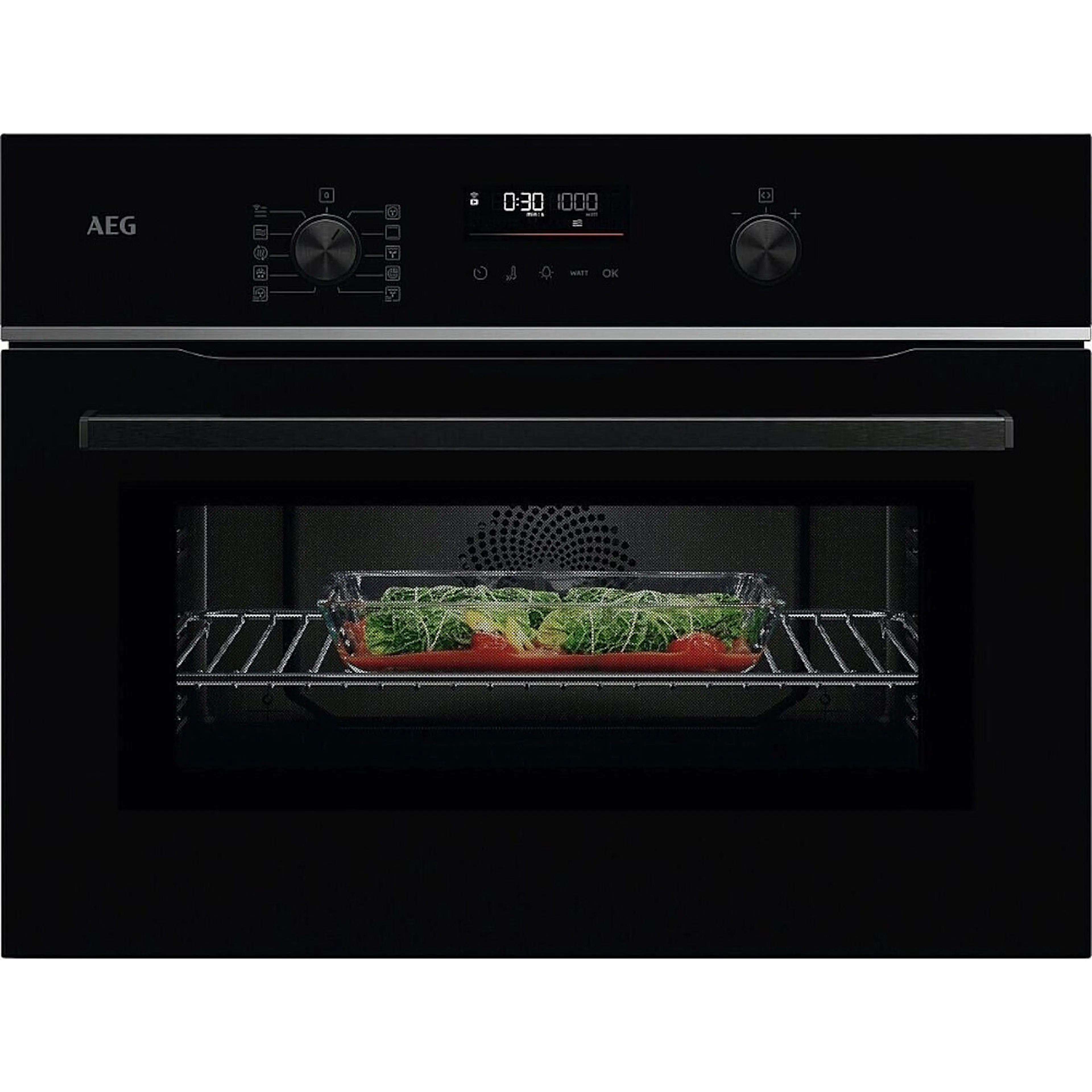 Innbyggingsovn AEG TK6NK501B CombiQuick® Sort med WiFi