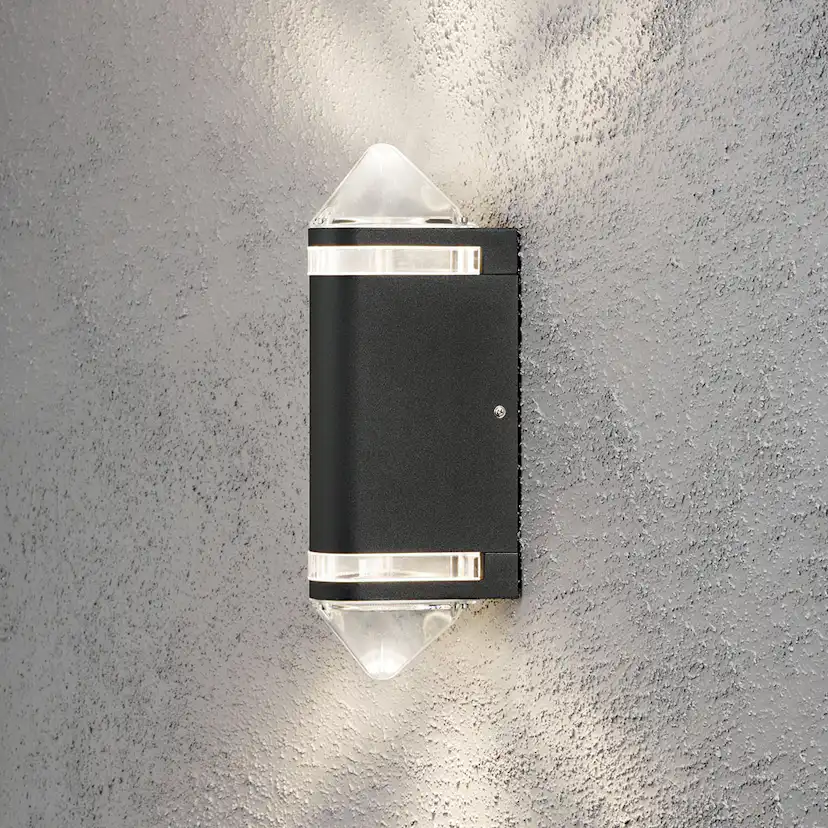 Vegglampe Gnosjö Konstsmide Modena Opp/ned GU10 Sort