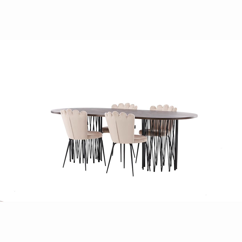 Spisegruppe furniture/fashion Stone med 4 Limhamn Light Stoler