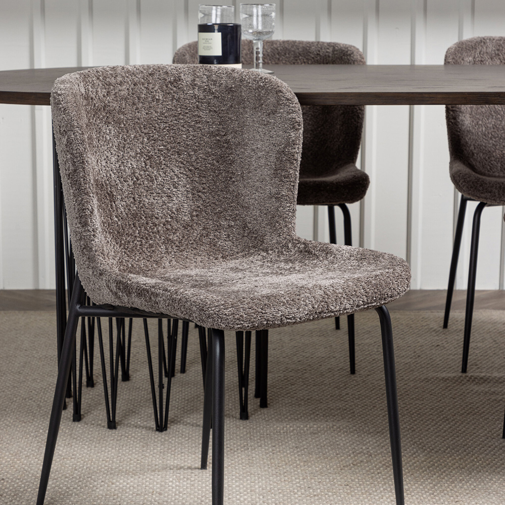 Spisegruppe Venture Home Stone med 4 Modesto Stoler