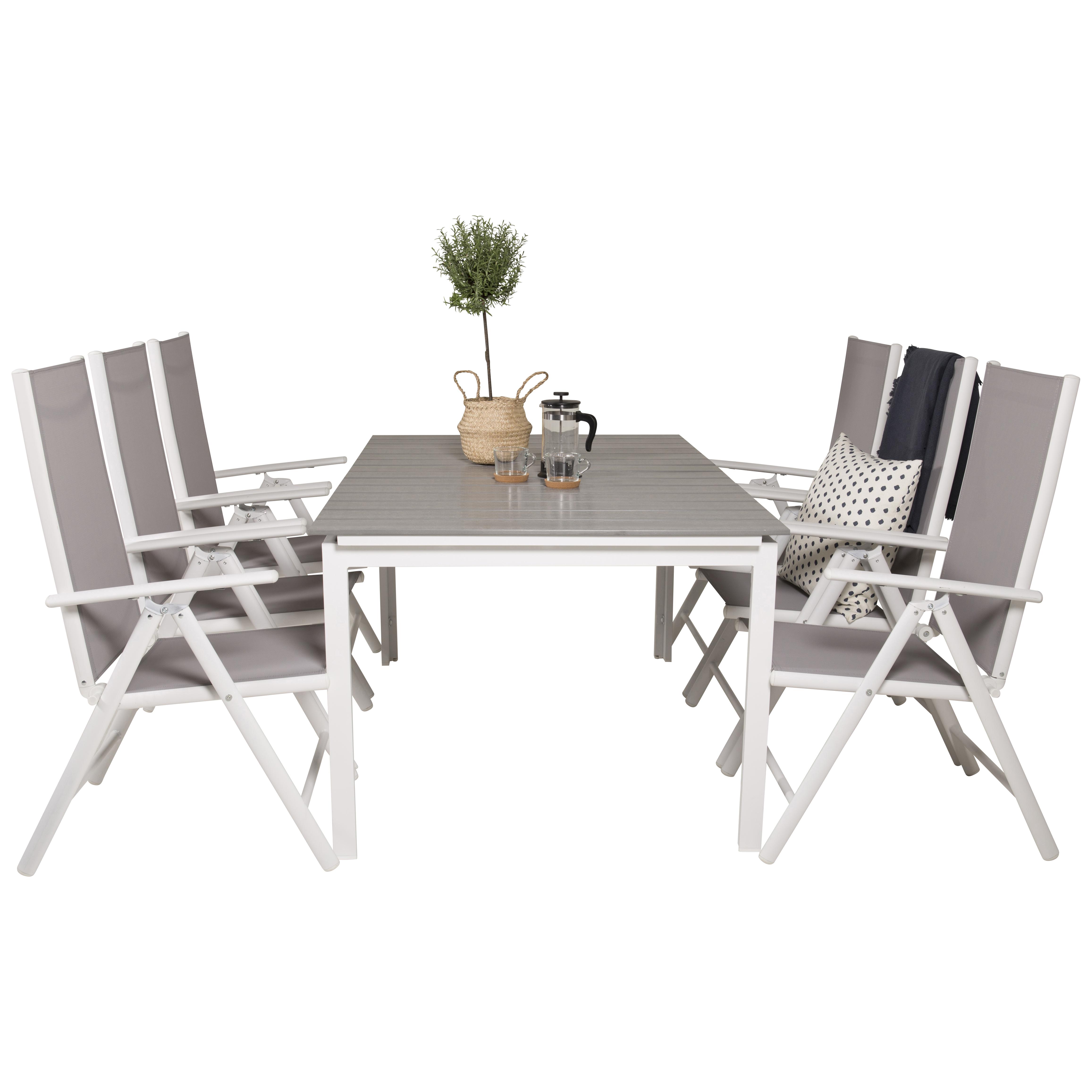 Spisegruppe Venture Home Lova 160/240 med 6 Bront Stoler