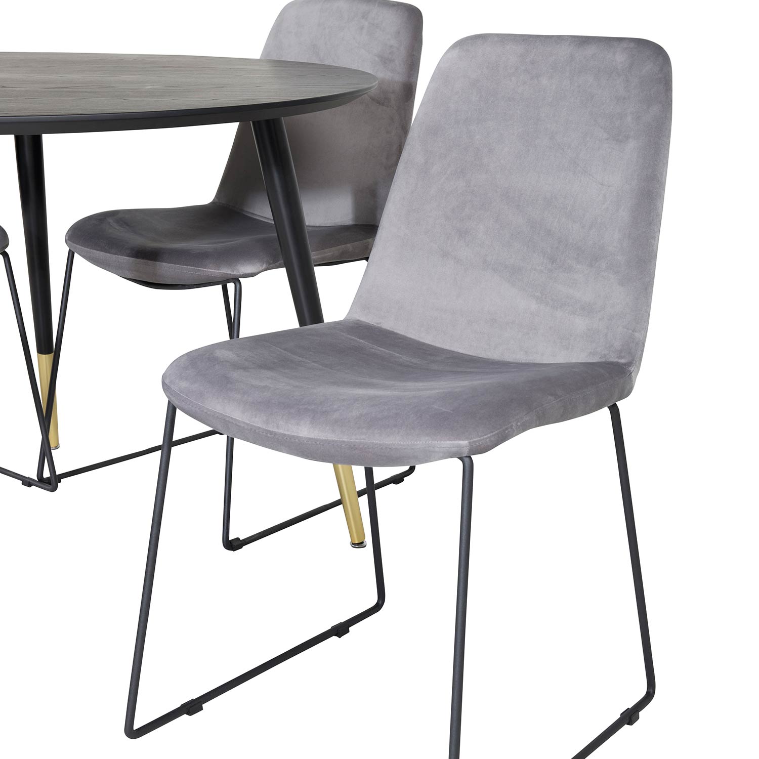 Spisegruppe Venture Home Dipp Ø115 cm med 4 Muce Stoler