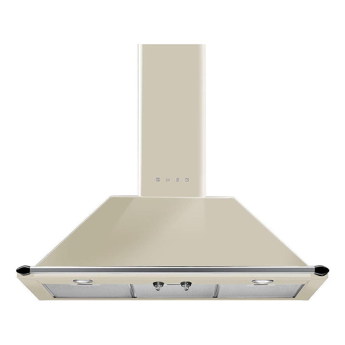 Smeg Väggmonterad Köksfläkt Victoria KT90PE Creme, 90 cm