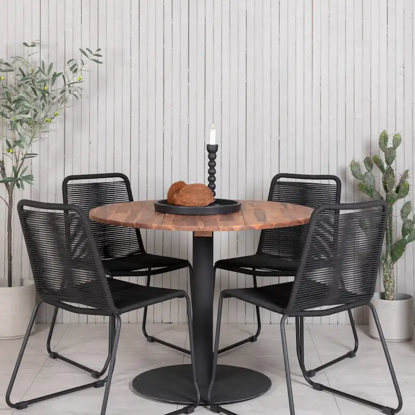 Spisegruppe Venture Home Cot med 4 Lindos Stoler