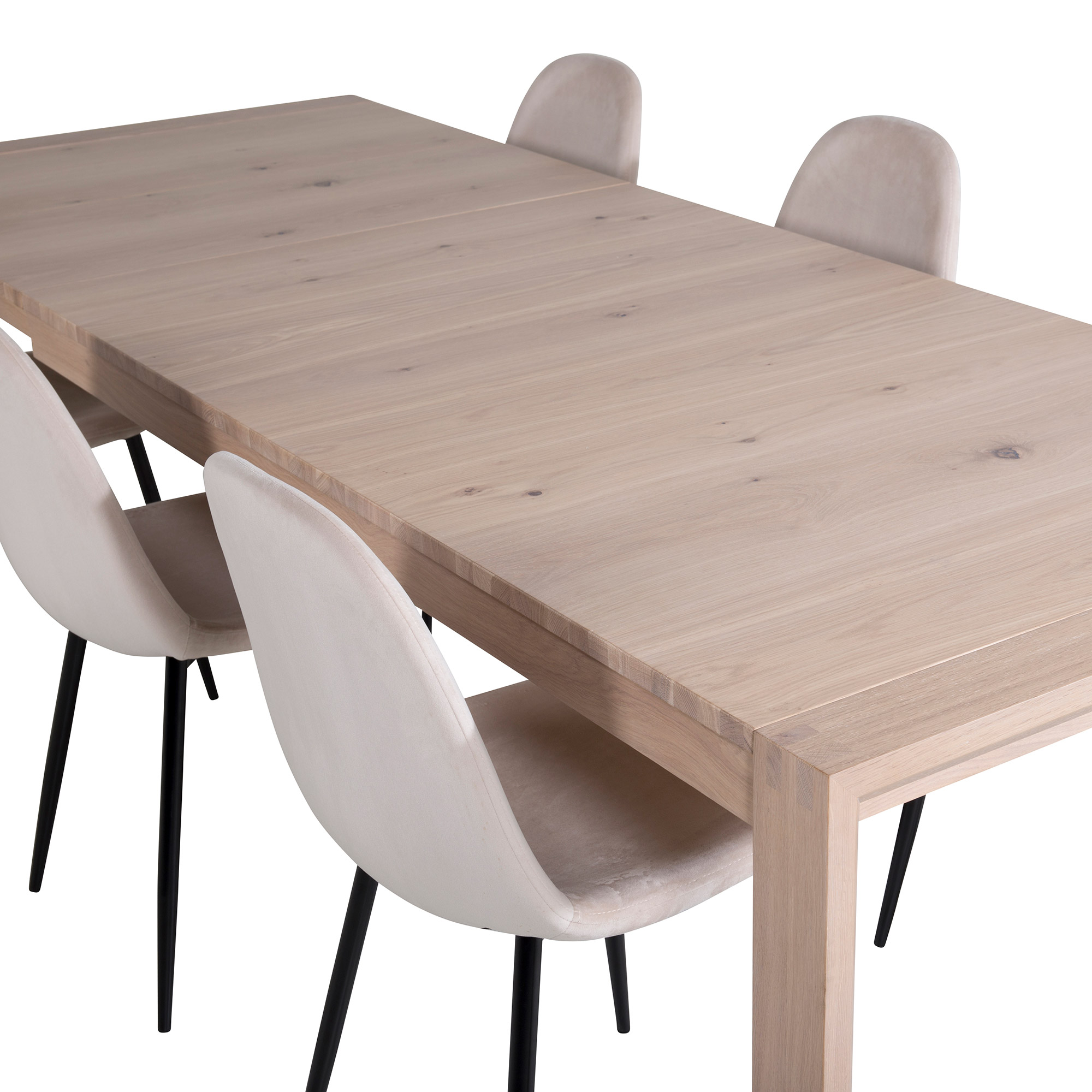 Spisegruppe Venture Home Shy med 6 Pobbie Stoler Fløyel