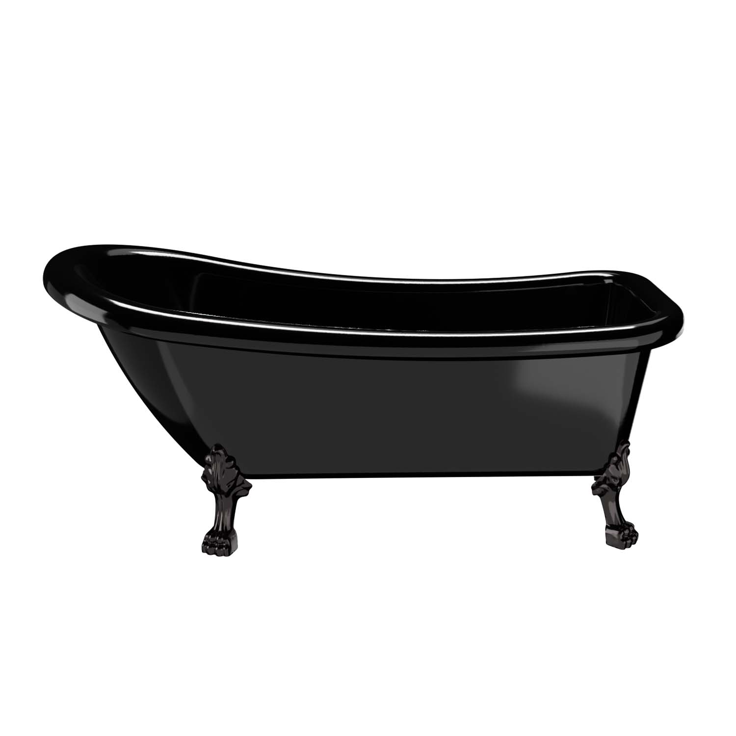 Badekar Bathlife Ideal Sort med Føtter