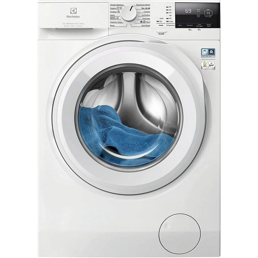 Vaskemaskin med Tørketrommel Electrolux EWI7210840 DualCare 700 SteamCare Hvit