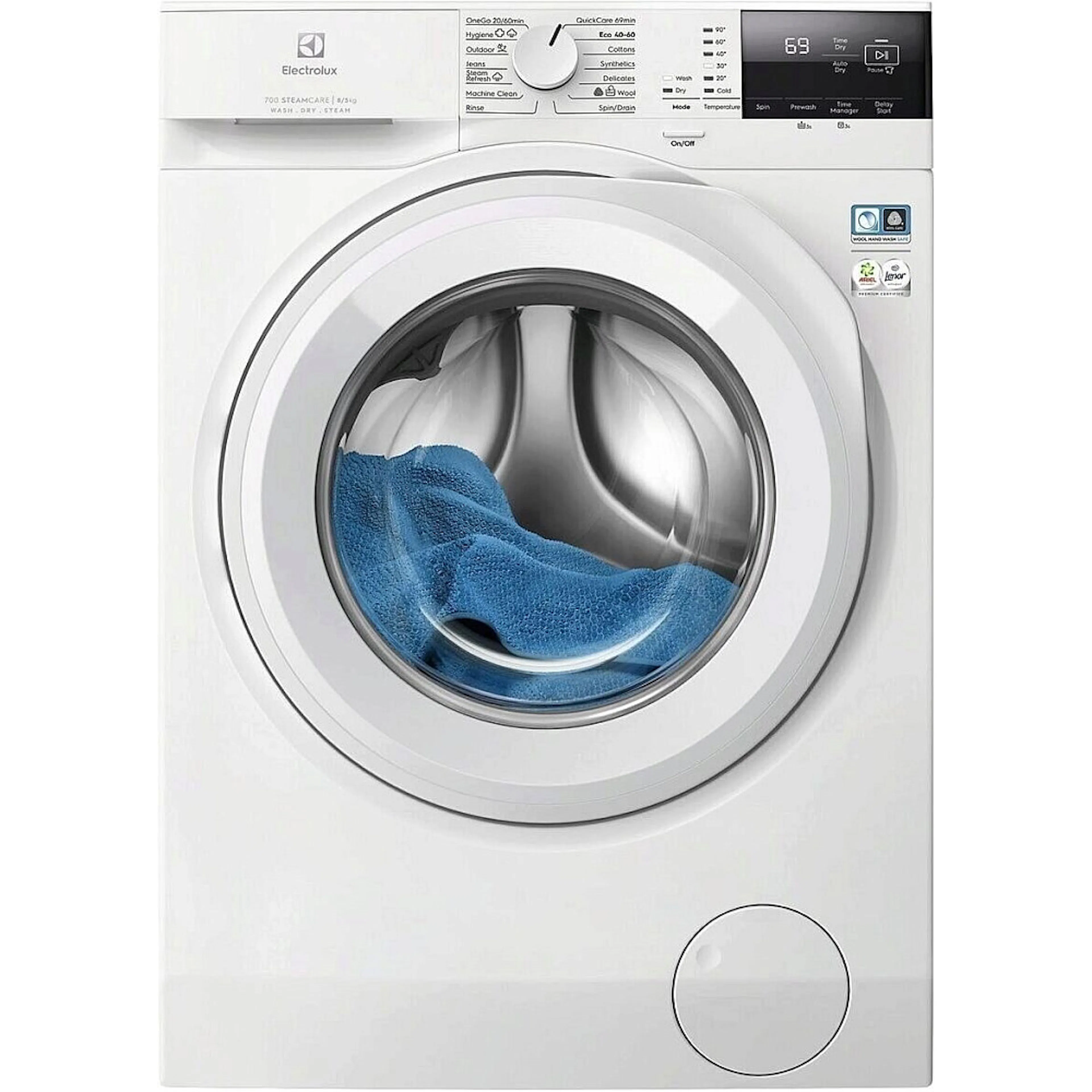 Vaskemaskin med Tørketrommel Electrolux EWI7210840 DualCare 700 SteamCare Hvit