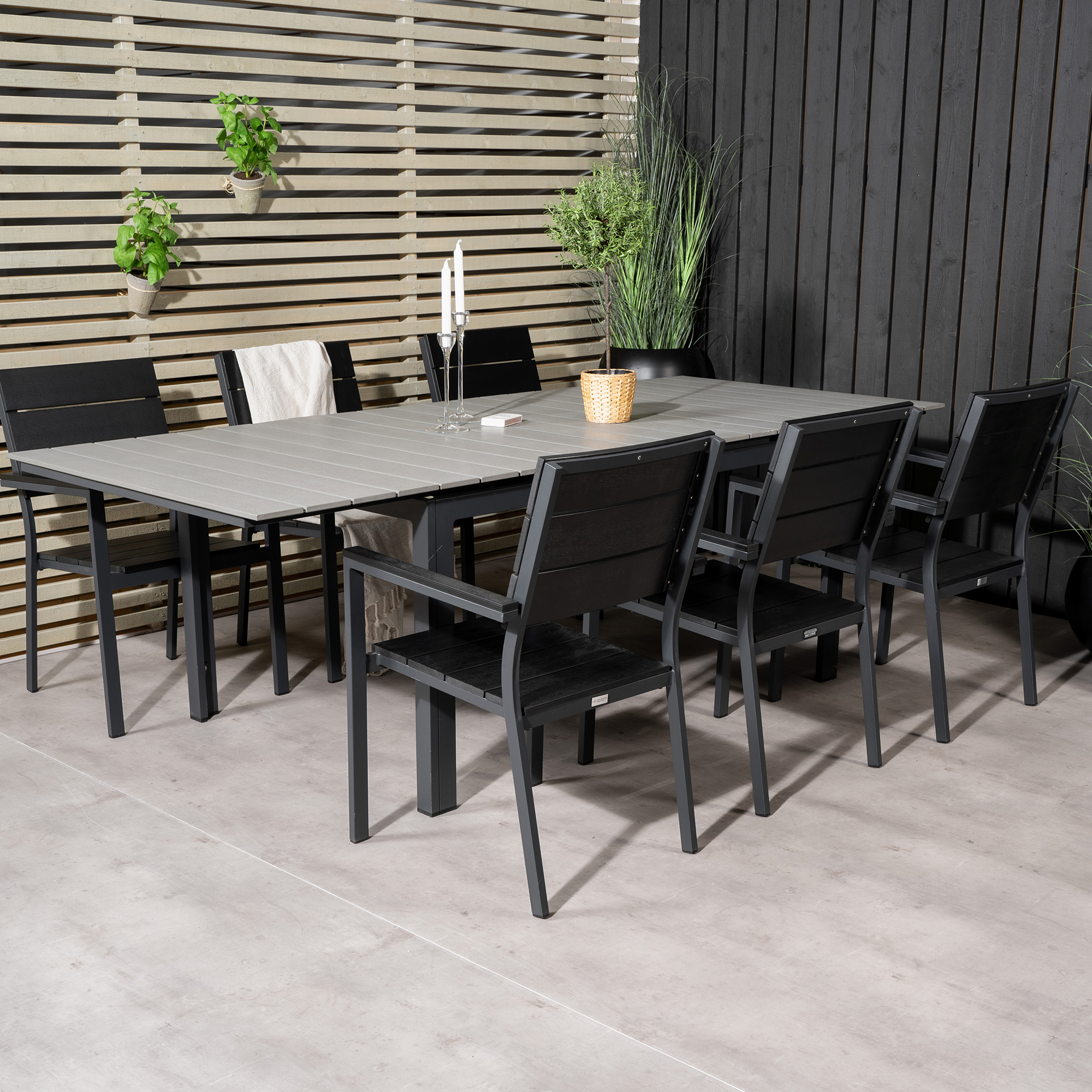 Spisegruppe Venture Home Lova 160/240 med 6 Lova Stoler