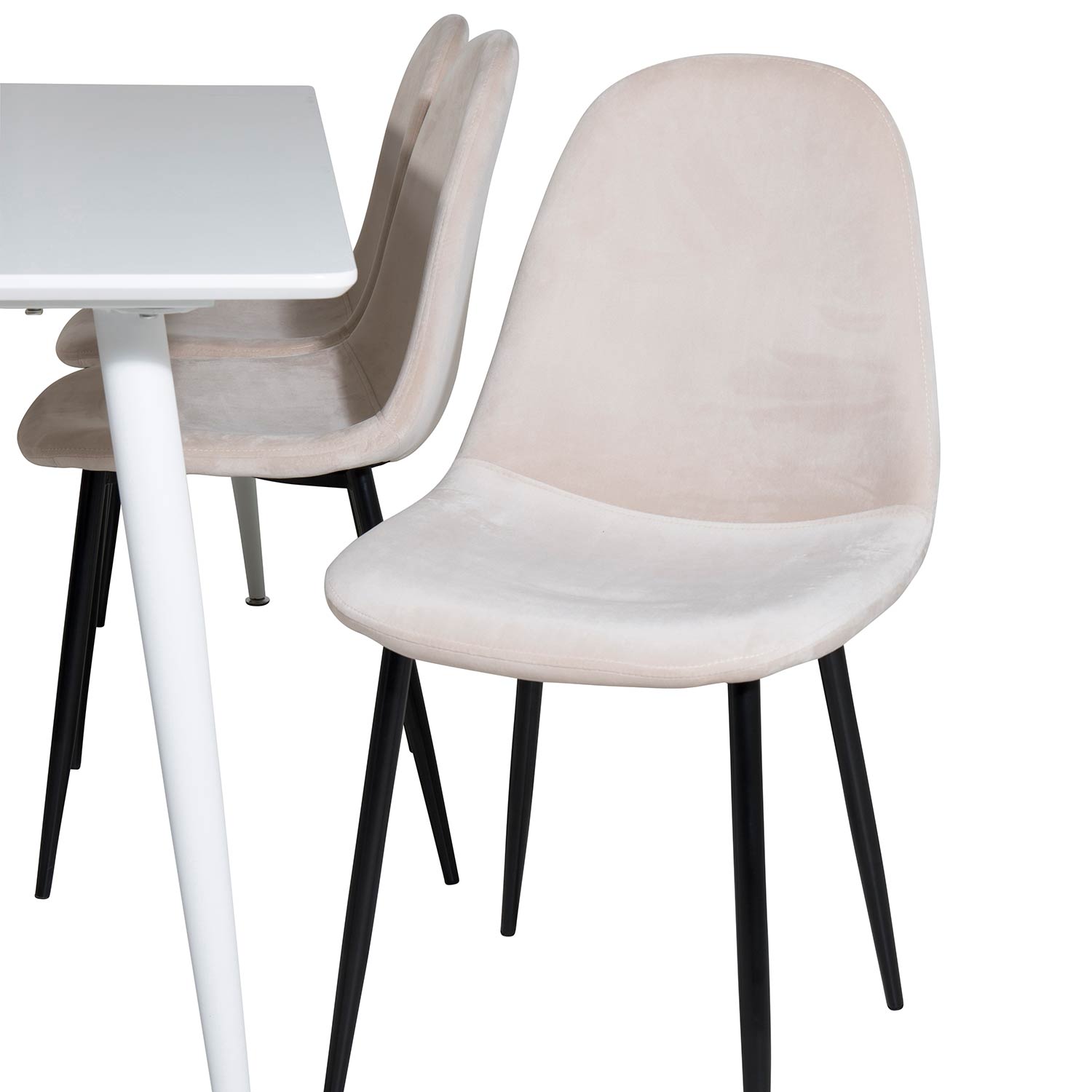Spisegruppe Venture Home Pobbie med 6 Stoler Fløyel