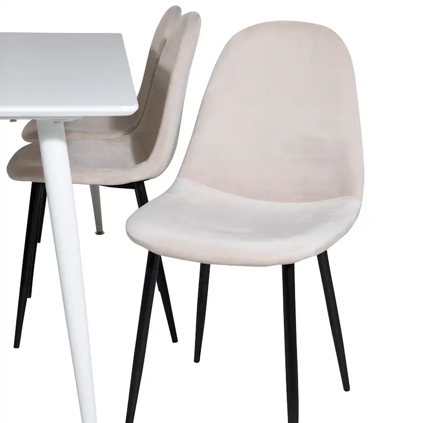 Spisegruppe Venture Home Pobbie med 6 Stoler Fløyel