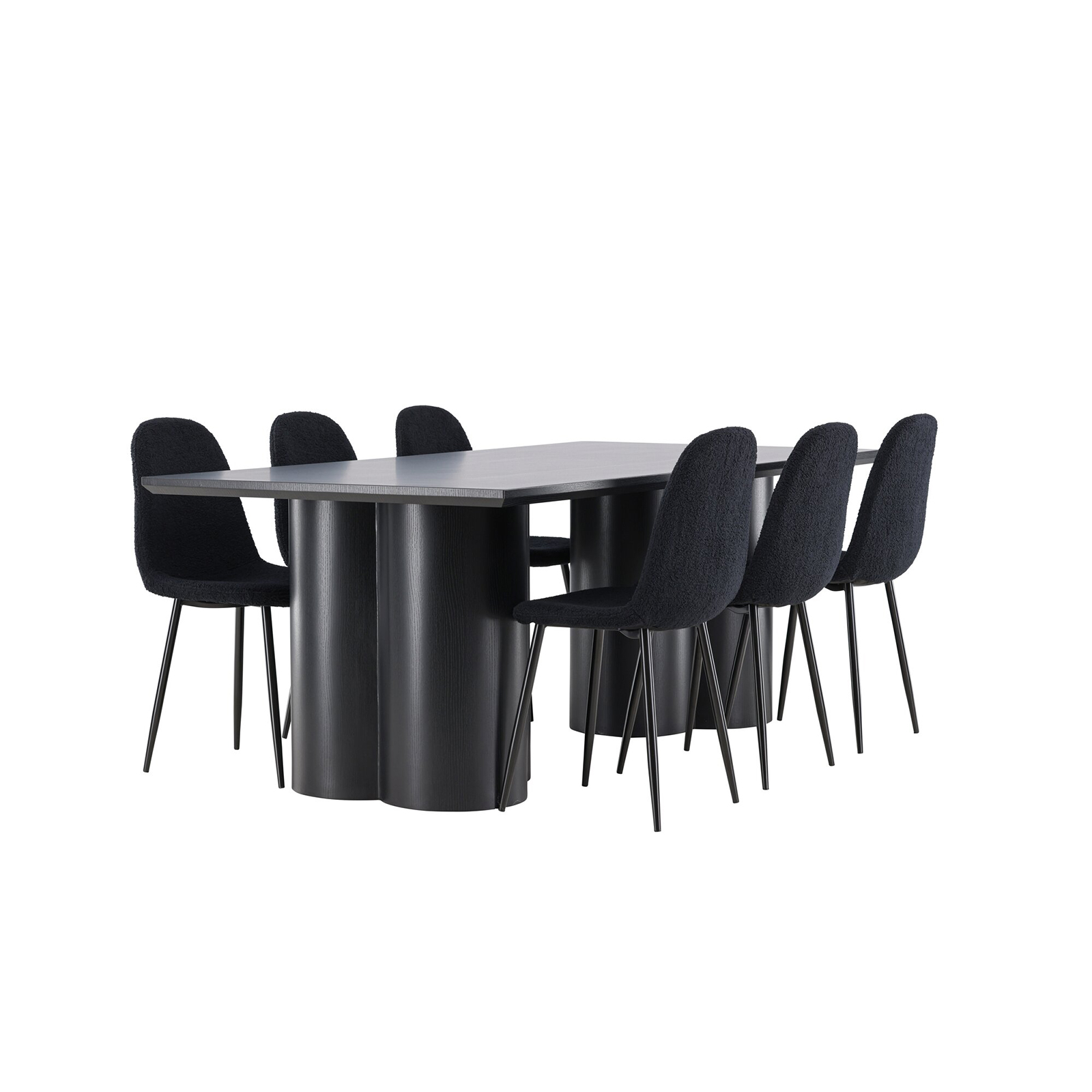 Spisegruppe Venture Home Olivia 210 med 6 stk Polar Stoler Teddy