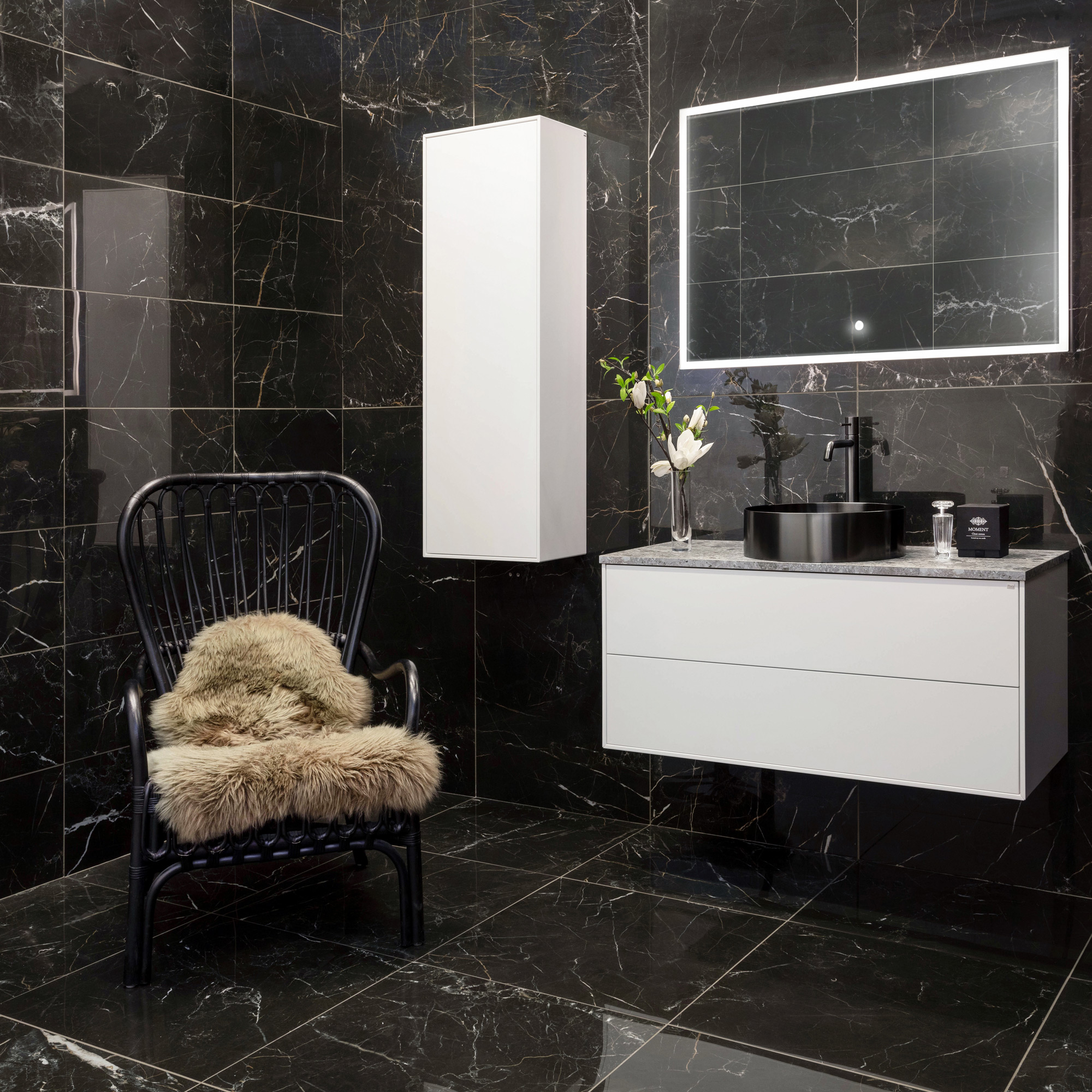 Klinker Ceramiche Keope Elements Lux Port Laurent Sort 60x60 cm