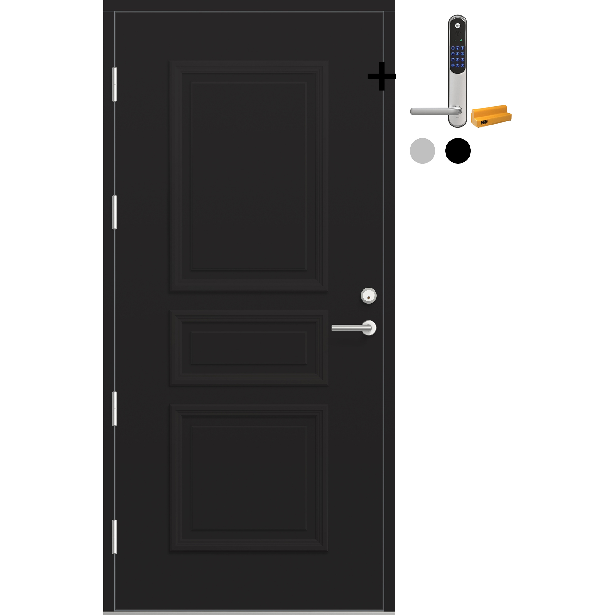 Ytterdør Bygg1 Fjord 03 med Yale Doorman Classic Home