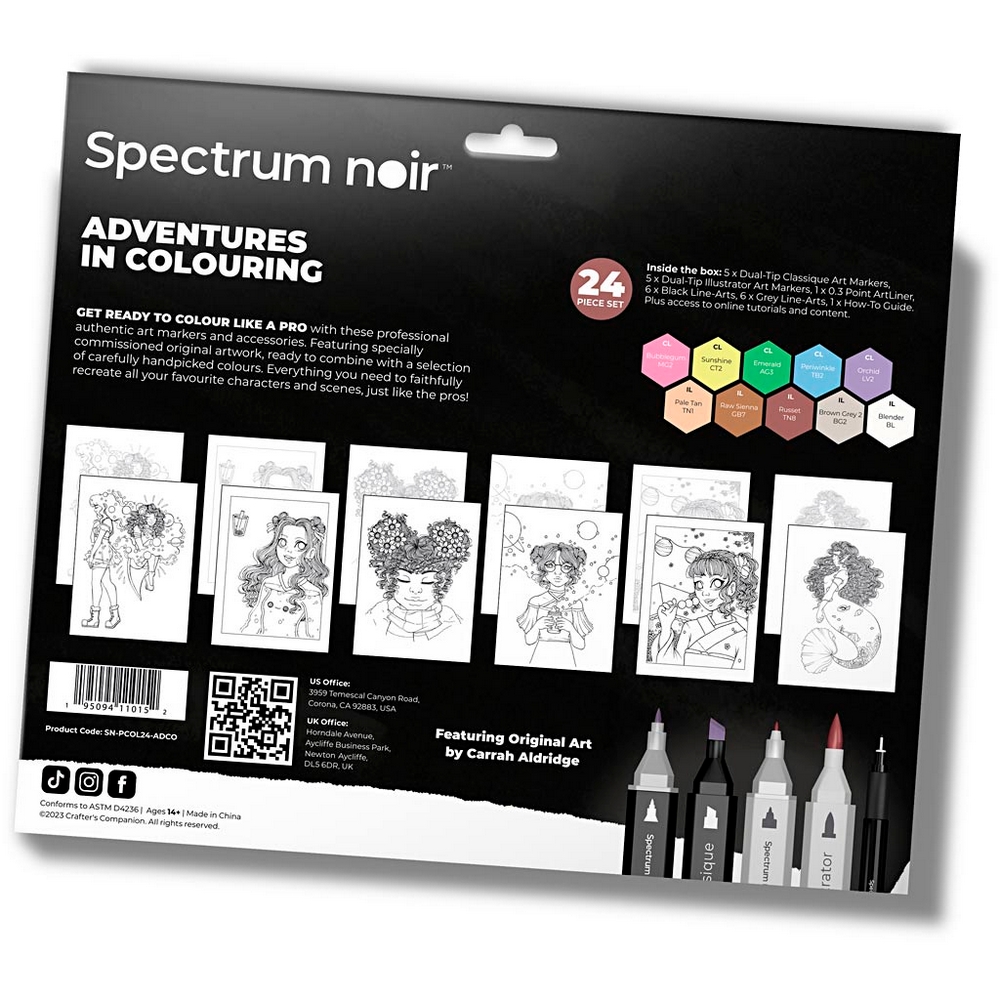 Hobbysett Creativ Company DIY Kit Illustrasjon Adventurous Colouring