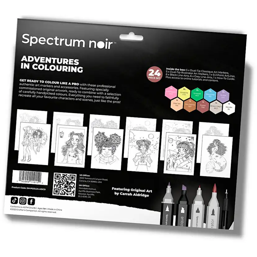 Hobbysett Creativ Company DIY Kit Illustrasjon Adventurous Colouring
