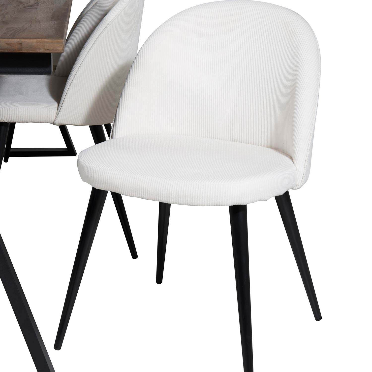 Spisegruppe Venture Home Jane med 6 Valentina Stoler Manchester